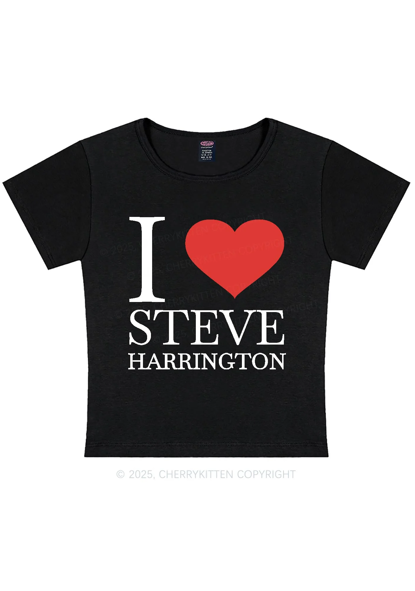 I Love SH Y2K Baby Tee Cherrykitten - Image 3