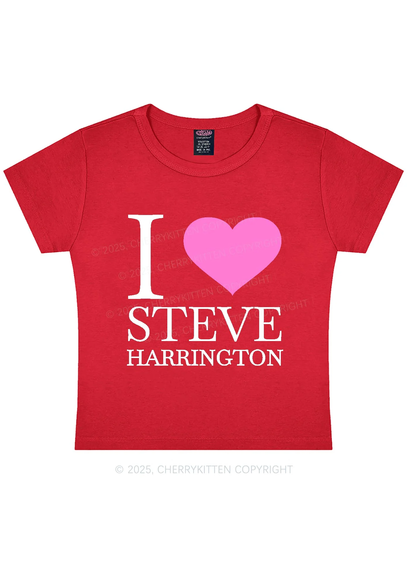 I Love SH Y2K Baby Tee Cherrykitten - Image 6