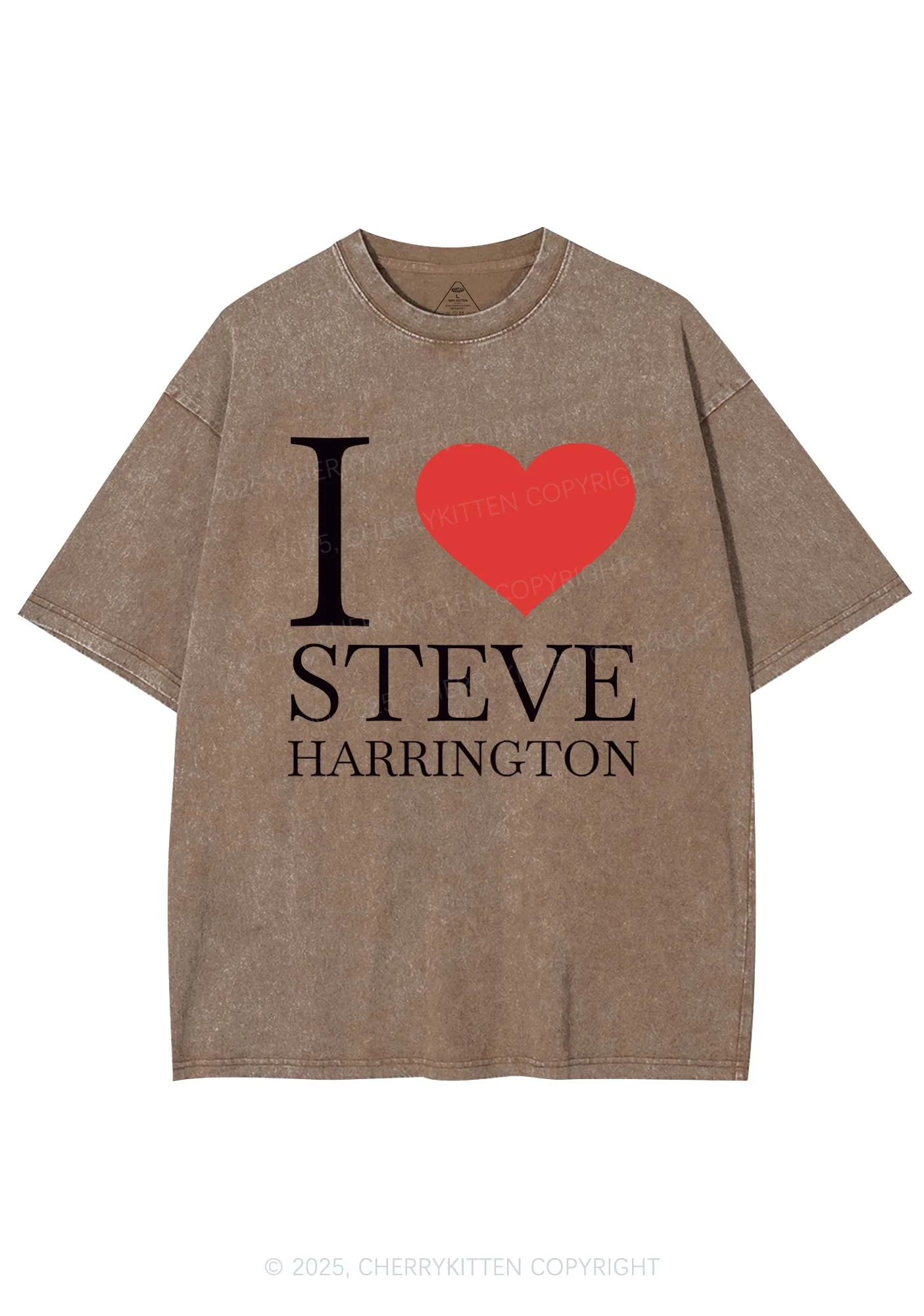 I Love SH Y2K Shirts Washed Tee Cherrykitten - Image 7