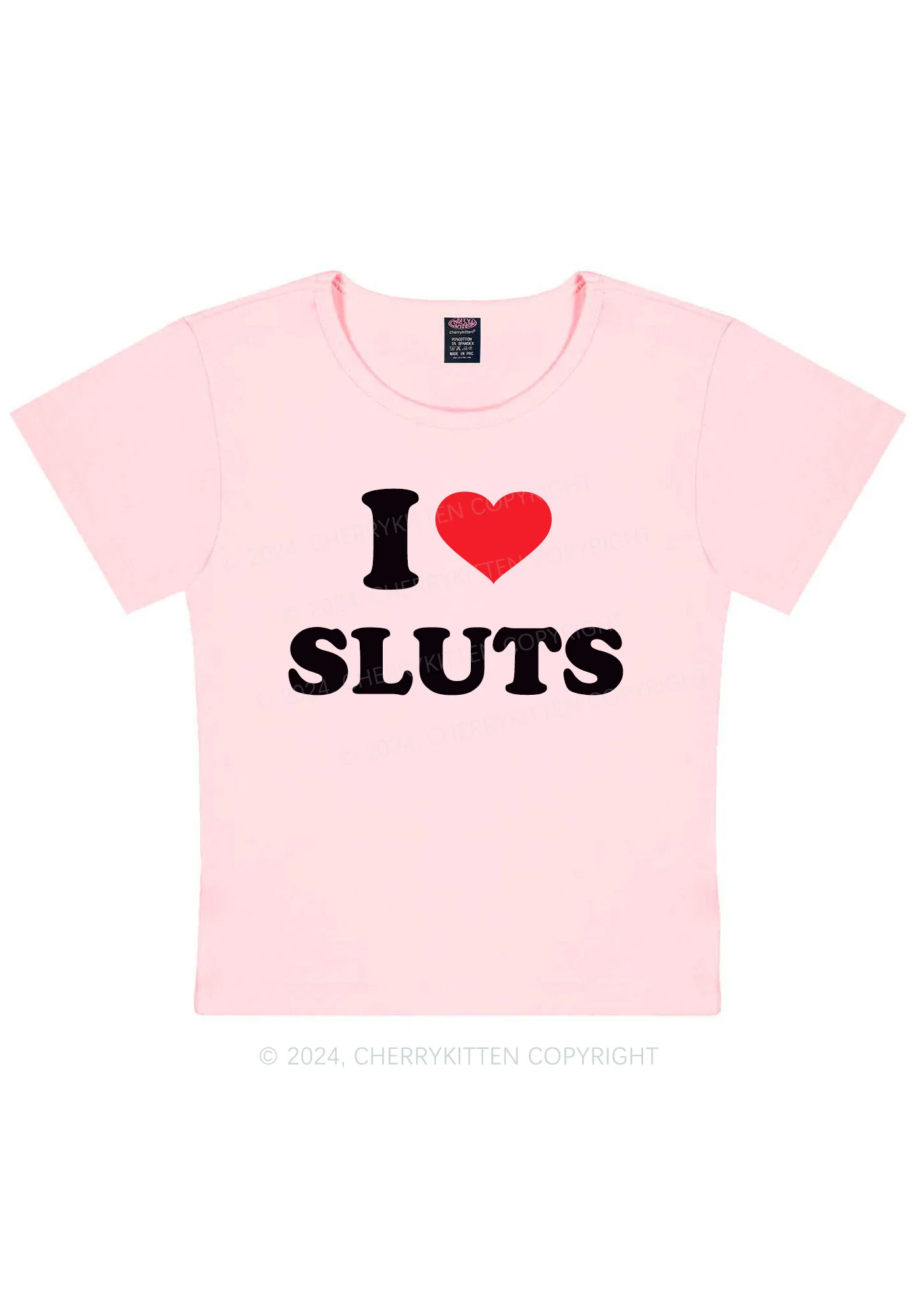 I Love Slxts Y2K Baby Tee Cherrykitten - Image 6