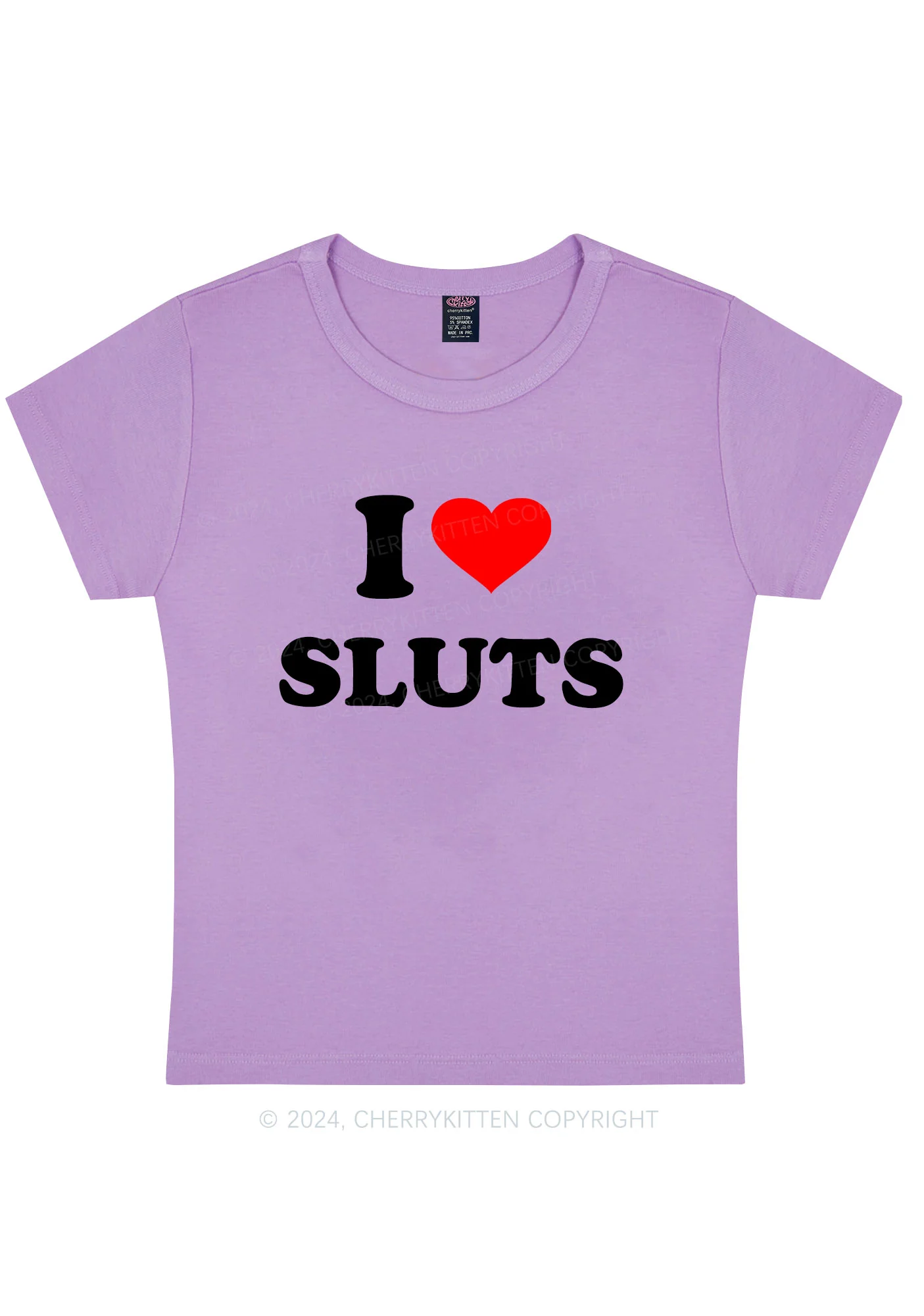 I Love Slxts Y2K Baby Tee Cherrykitten - Image 7