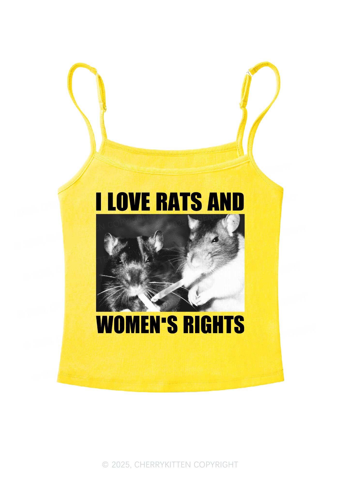 I Love Smoking Rats Y2K Spaghetti Strap Cami Cherrykitten - Image 6
