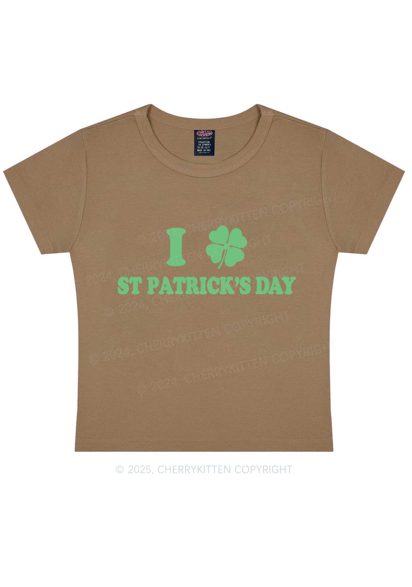 I Love St Patricks Y2K Baby Tee Cherrykitten - Image 12