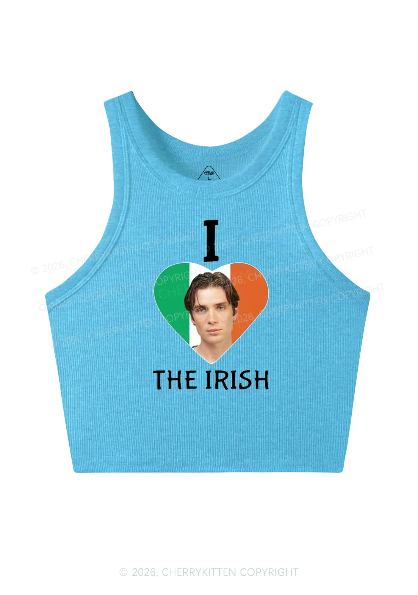 I Love The Irish Custom Photo St Patricks Y2K Crop Tank Top Cherrykitten - Image 6