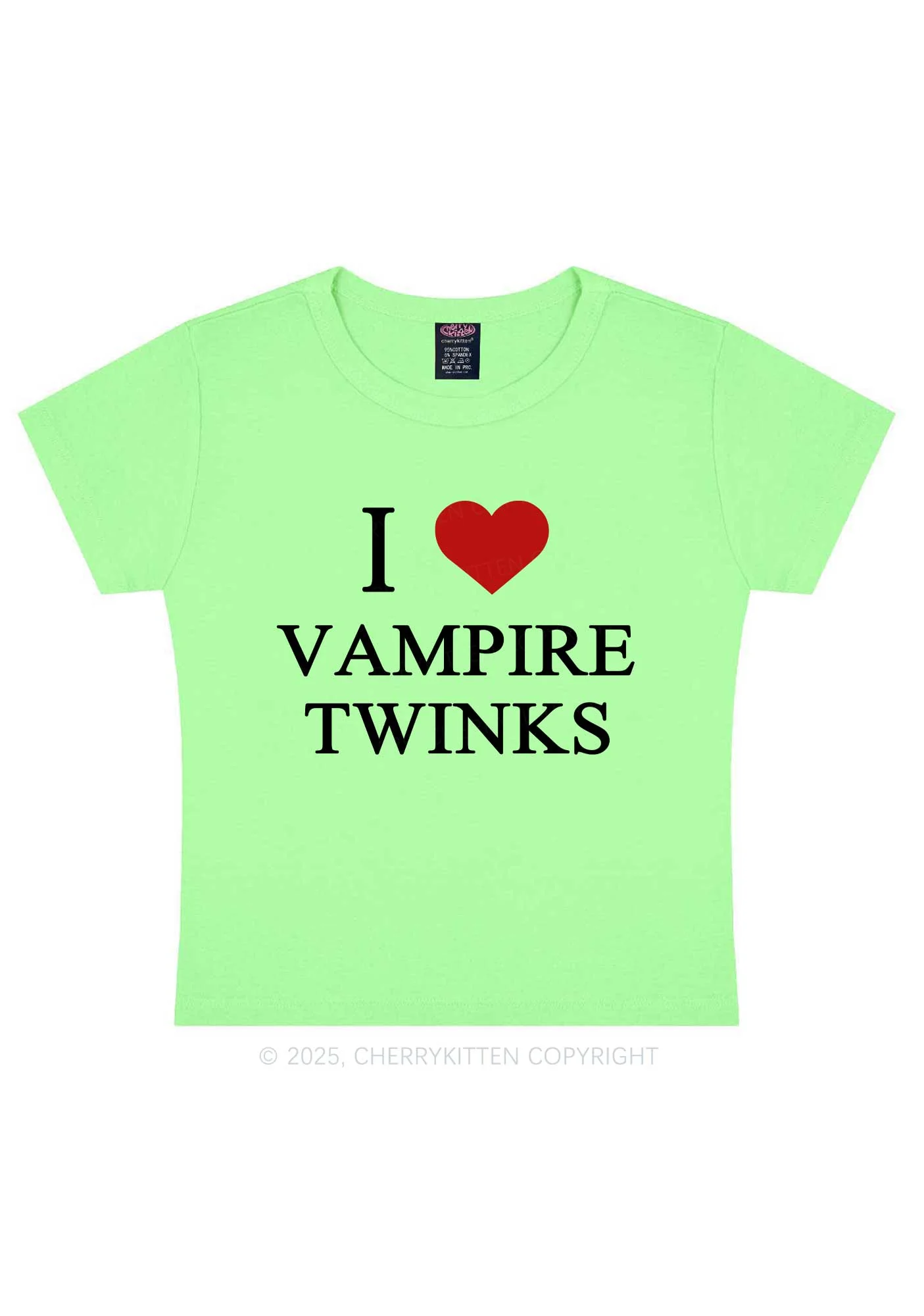 Halloween I Love Vampire Twinks Pride Y2K Baby Tee Cherrykitten - Image 11
