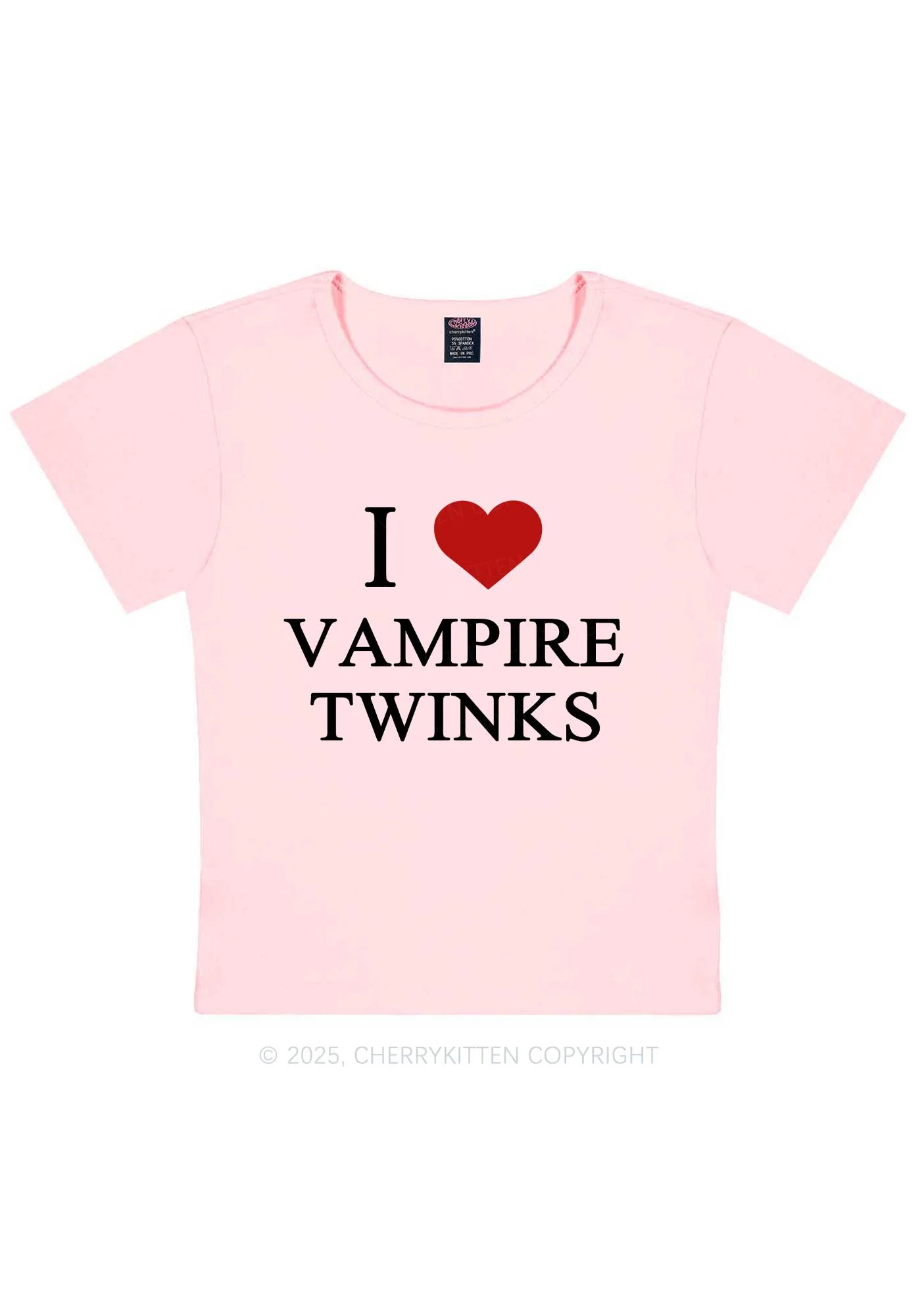 Halloween I Love Vampire Twinks Pride Y2K Baby Tee Cherrykitten - Image 12