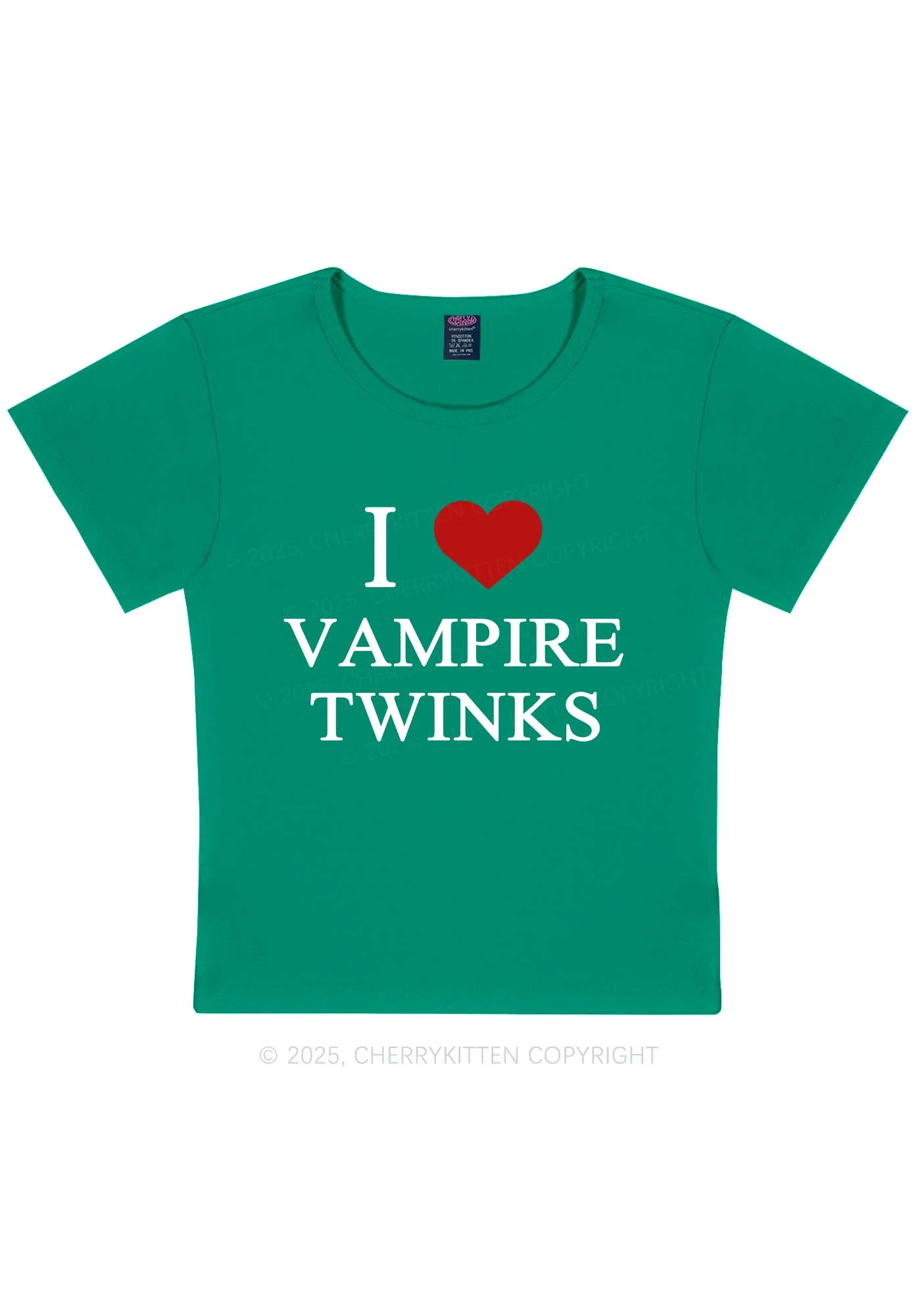 Halloween I Love Vampire Twinks Pride Y2K Baby Tee Cherrykitten - Image 13