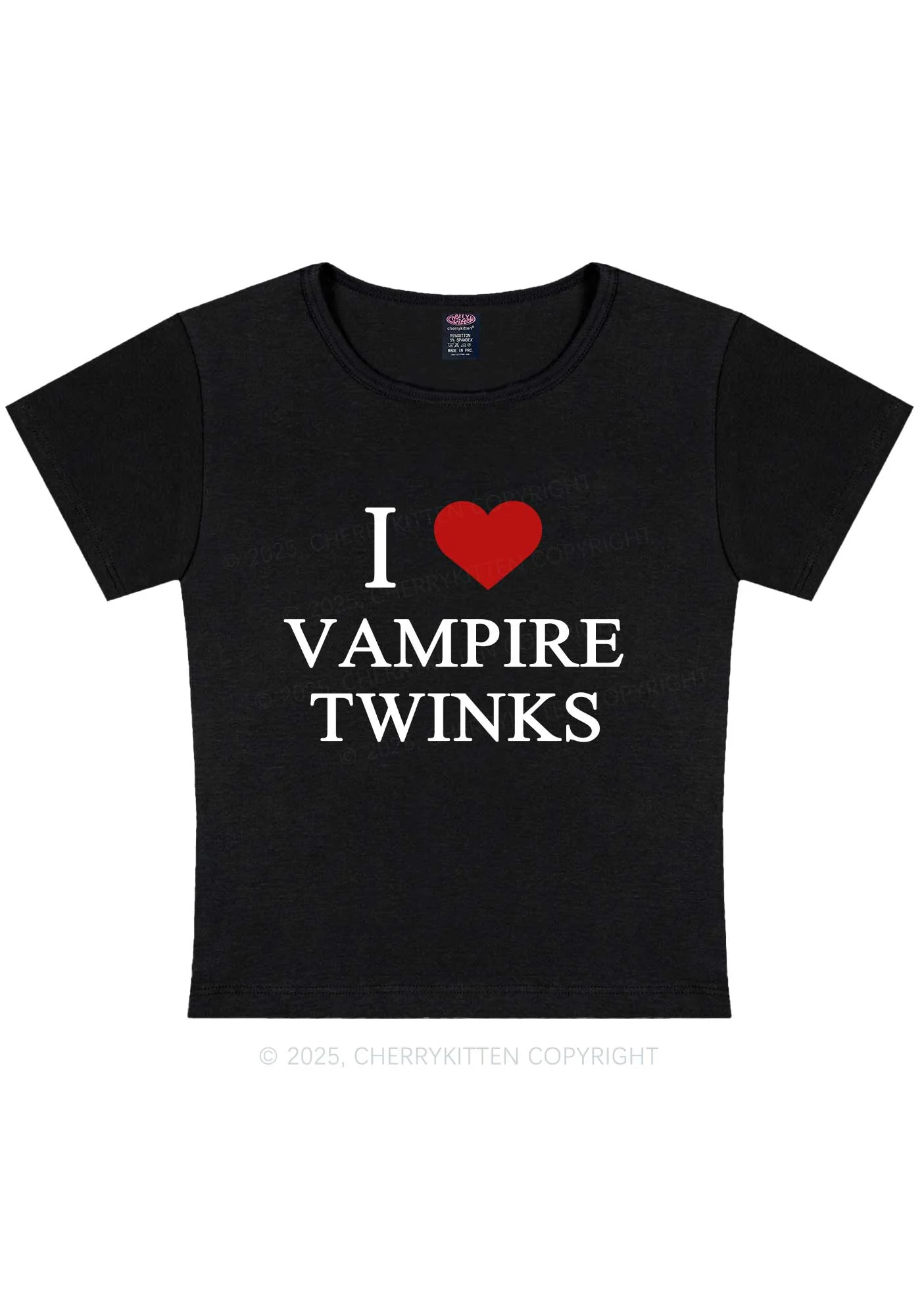 Halloween I Love Vampire Twinks Pride Y2K Baby Tee Cherrykitten - Image 4