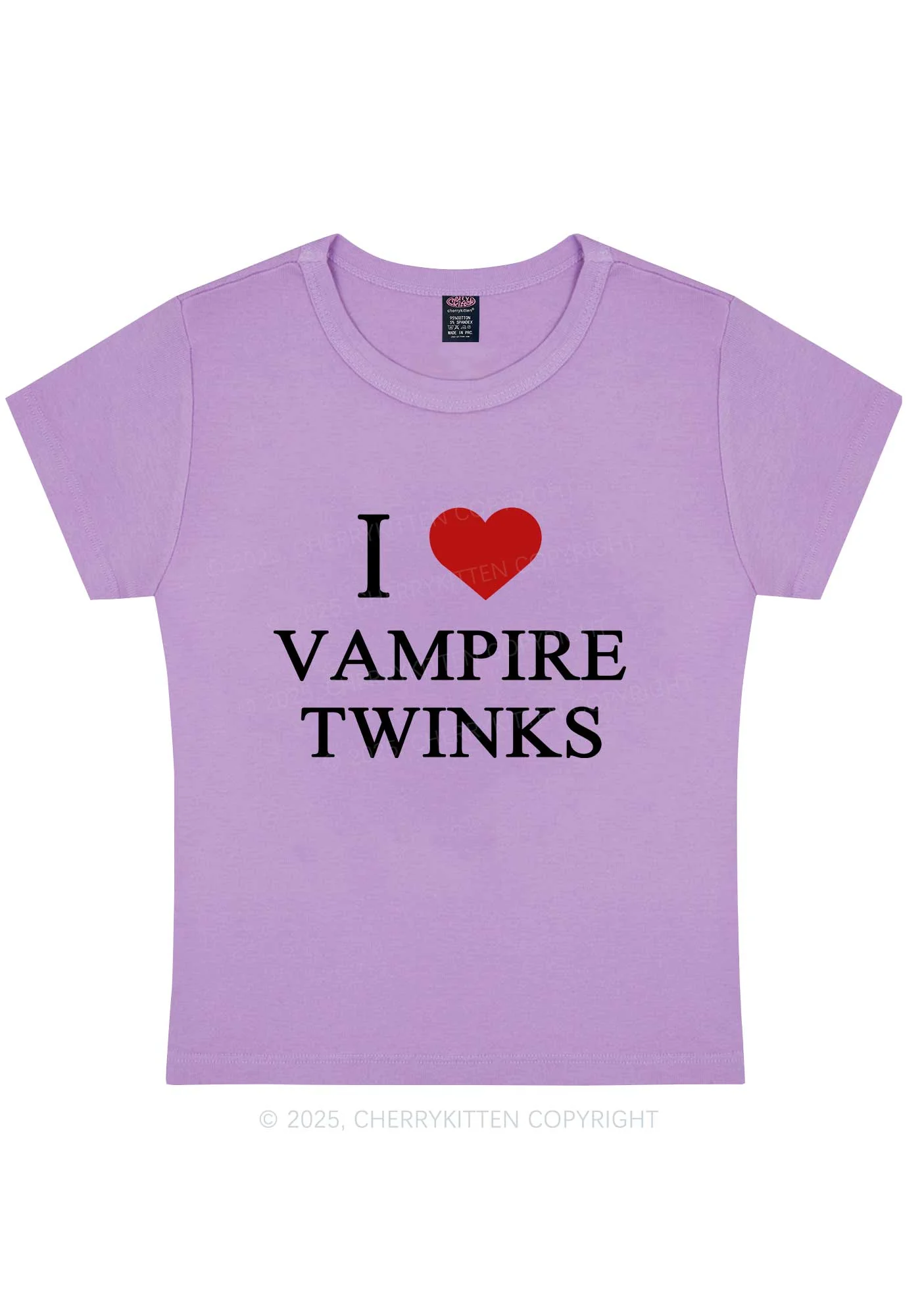 Halloween I Love Vampire Twinks Pride Y2K Baby Tee Cherrykitten - Image 5