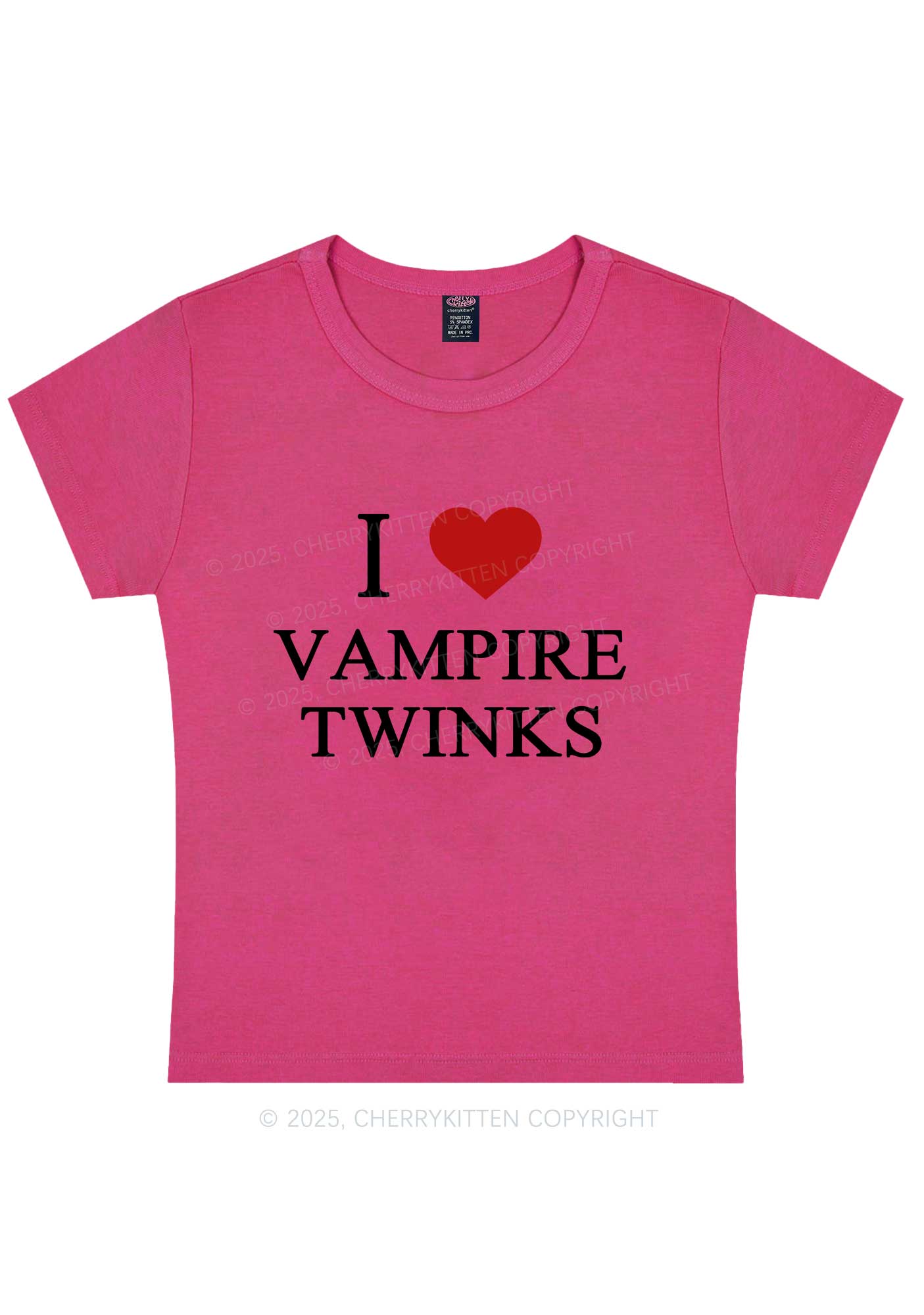 Halloween I Love Vampire Twinks Pride Y2K Baby Tee Cherrykitten - Image 7