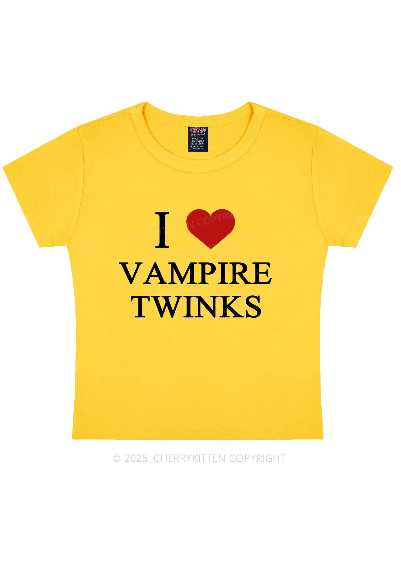 Halloween I Love Vampire Twinks Pride Y2K Baby Tee Cherrykitten - Image 8