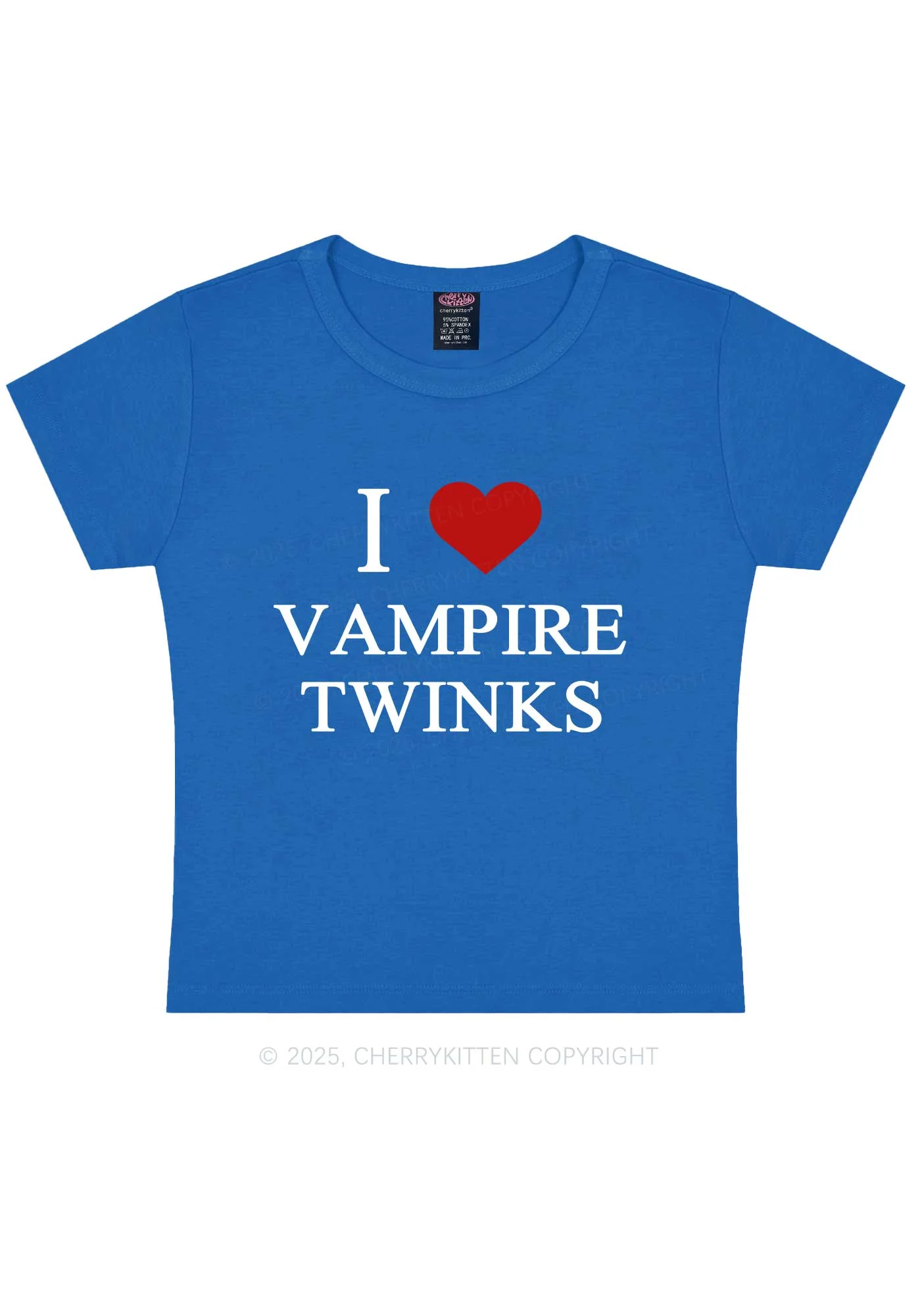 Halloween I Love Vampire Twinks Pride Y2K Baby Tee Cherrykitten - Image 9