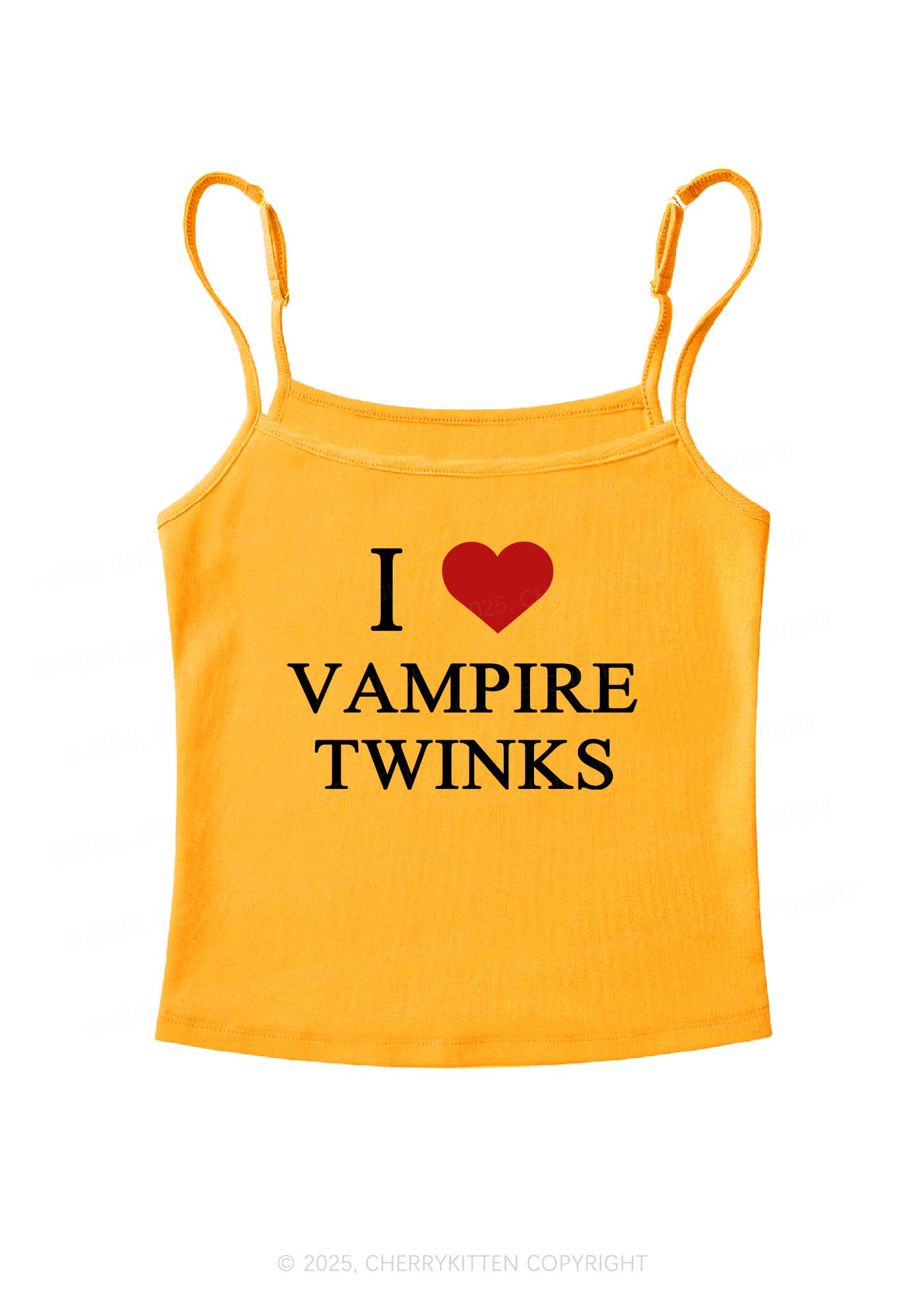 Halloween I Love Vampire Twinks Pride Y2K Spaghetti Strap Cami Cherrykitten - Image 6