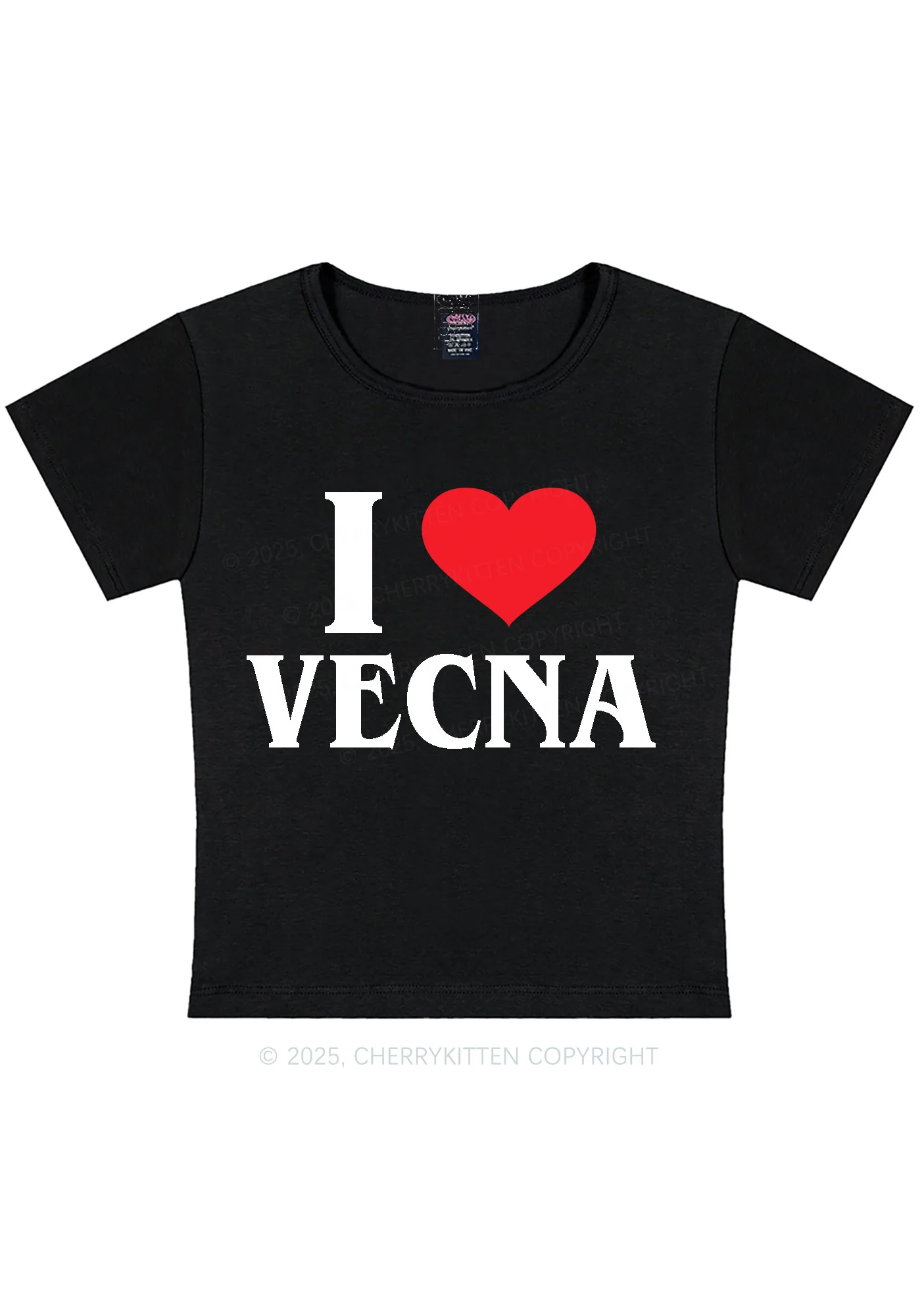 I Love VN Y2K Baby Tee Cherrykitten - Image 3