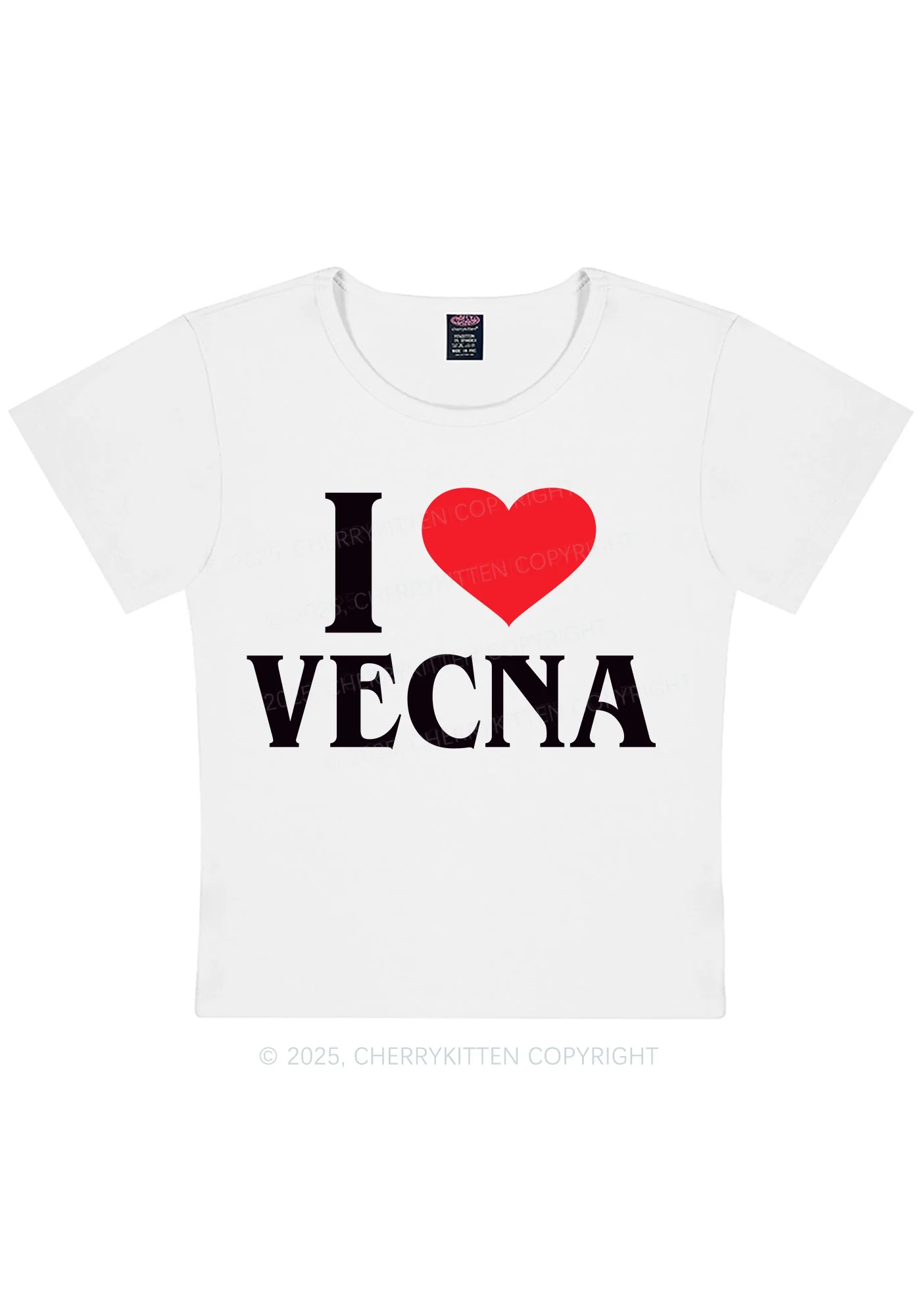I Love VN Y2K Baby Tee Cherrykitten - Image 4