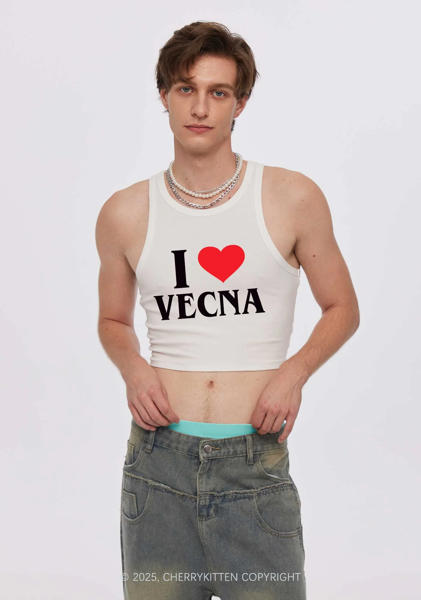 I Love VN Y2K Crop Tank Top Cherrykitten - Image 2