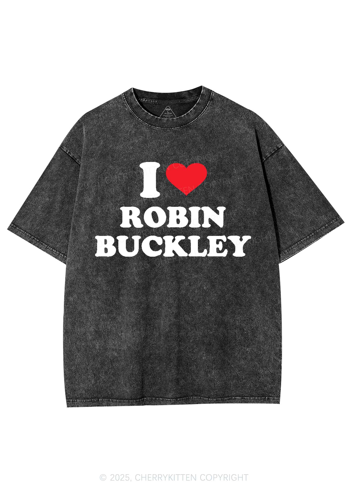I Love VN Y2K Shirts Washed Tee Cherrykitten - Image 4