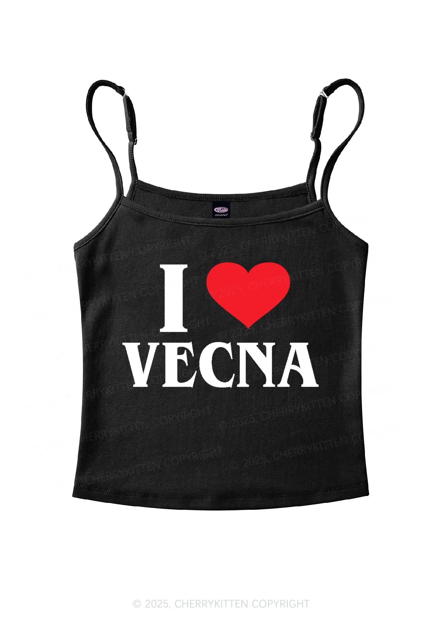 I Love VN Y2K Spaghetti Strap Cami Cherrykitten - Image 3