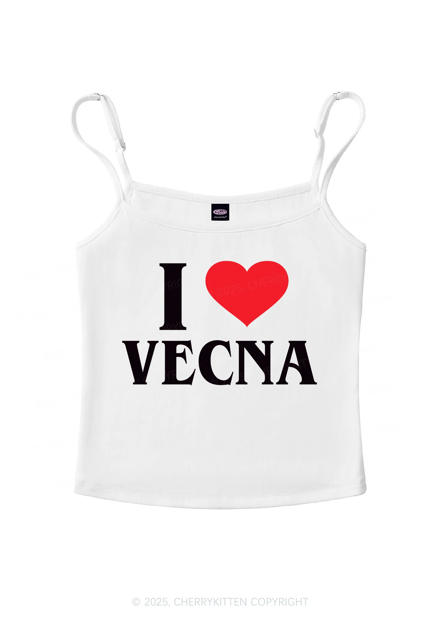 I Love VN Y2K Spaghetti Strap Cami Cherrykitten - Image 4