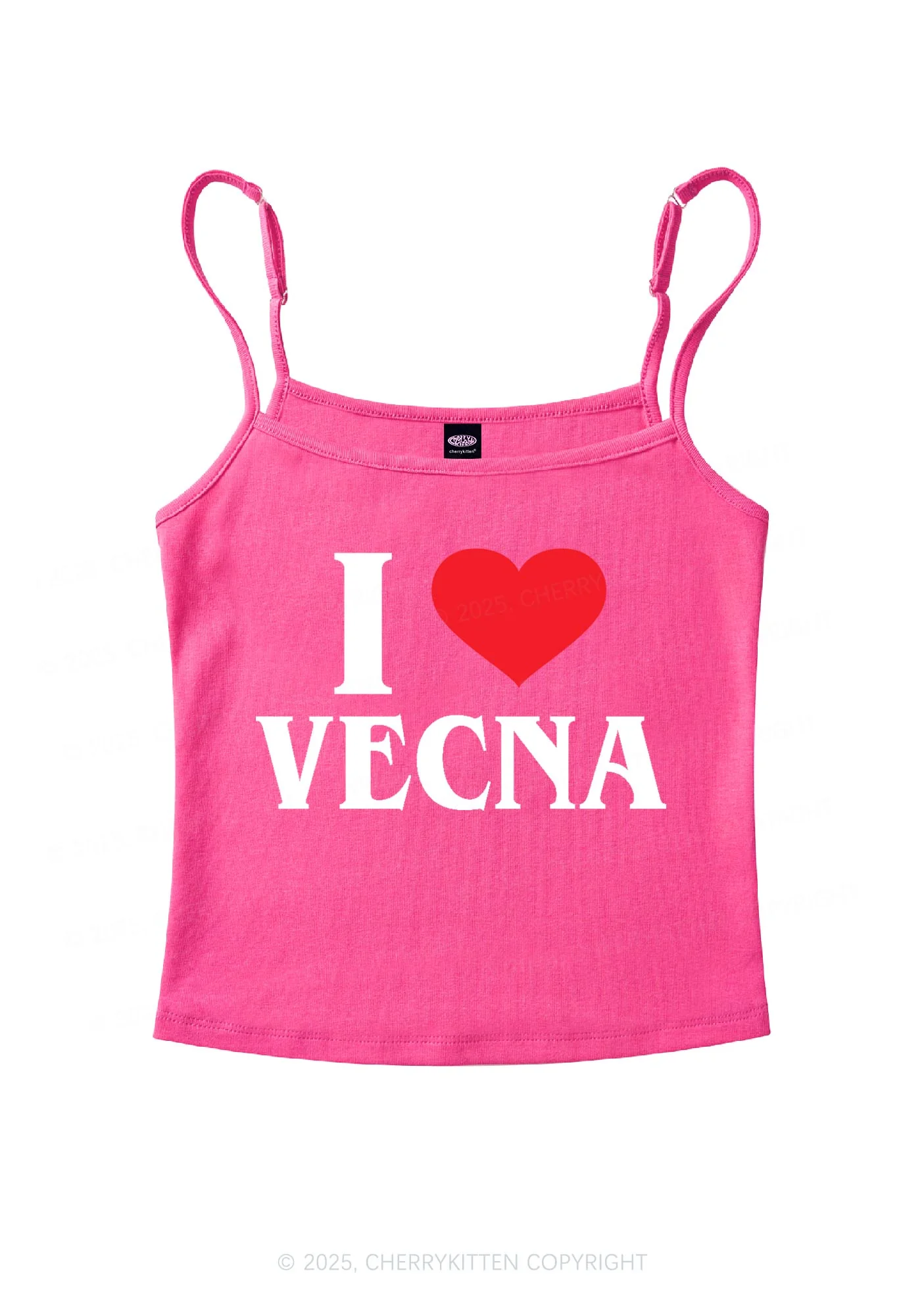 I Love VN Y2K Spaghetti Strap Cami Cherrykitten - Image 5
