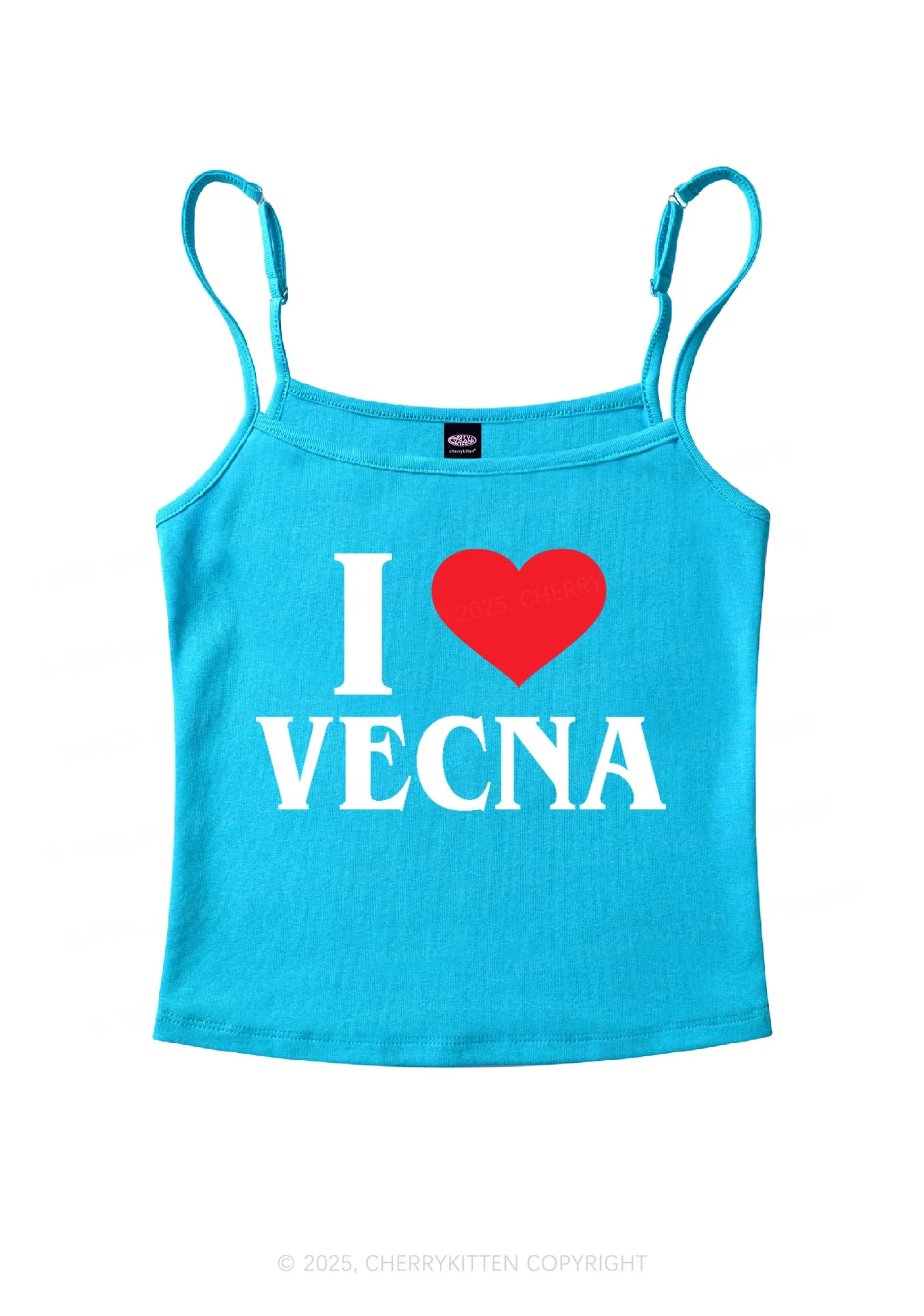 I Love VN Y2K Spaghetti Strap Cami Cherrykitten - Image 7