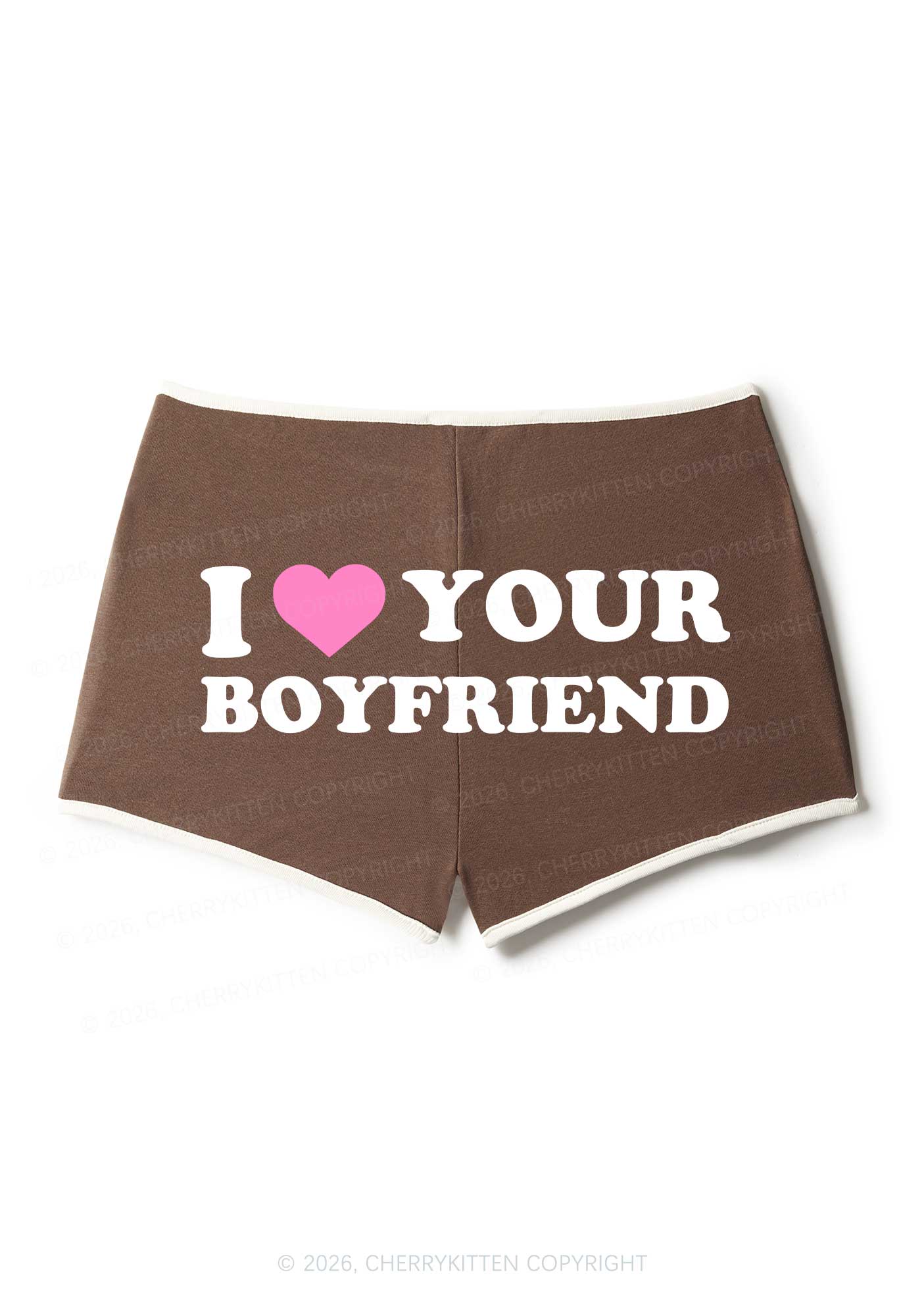 I Love Your BF Valentine's Day Y2K Booty Shorts Cherrykitten - Image 9