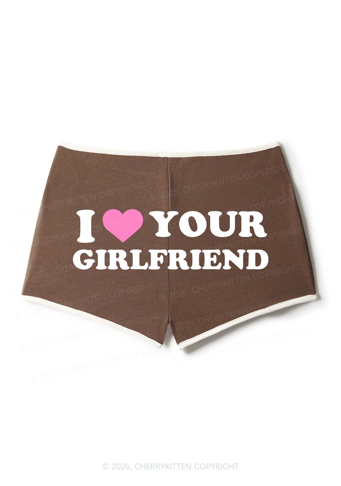 I Love Your GF Valentine's Day Y2K Booty Shorts Cherrykitten - Image 7