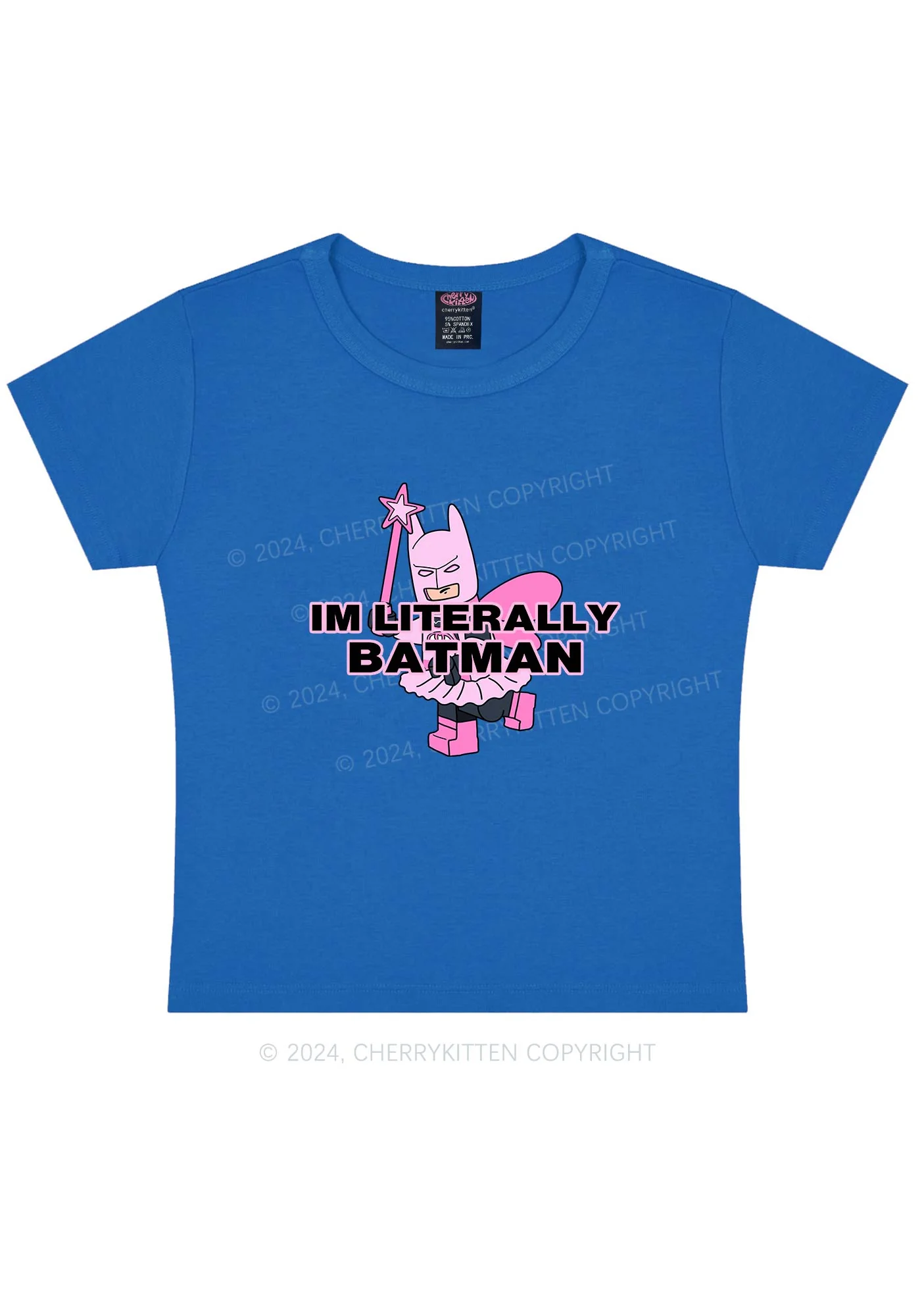I Am A Batman Y2K Baby Tee Cherrykitten - Image 10