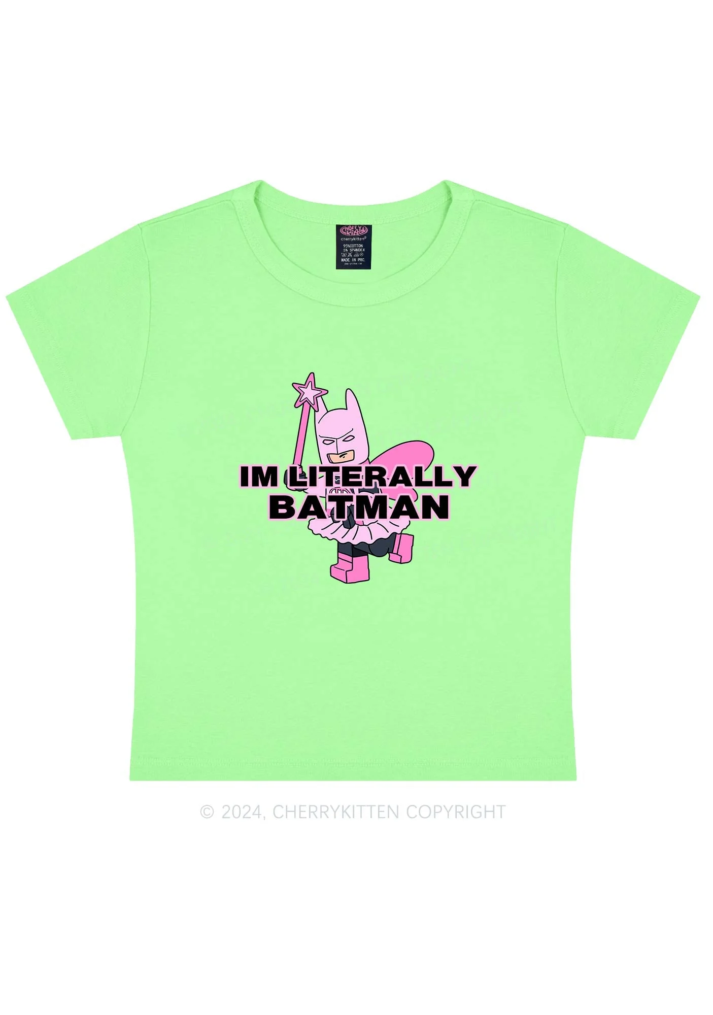 I Am A Batman Y2K Baby Tee Cherrykitten - Image 11