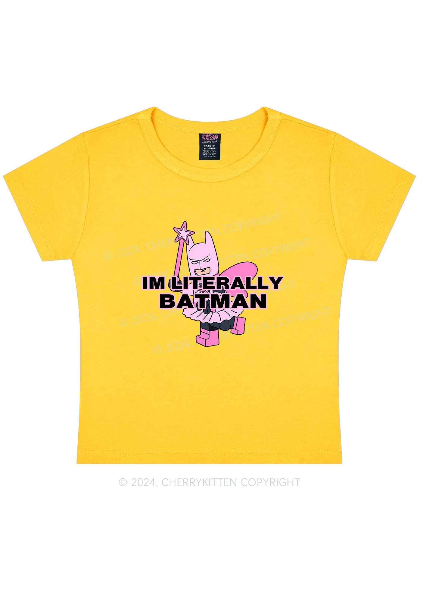 I Am A Batman Y2K Baby Tee Cherrykitten - Image 6