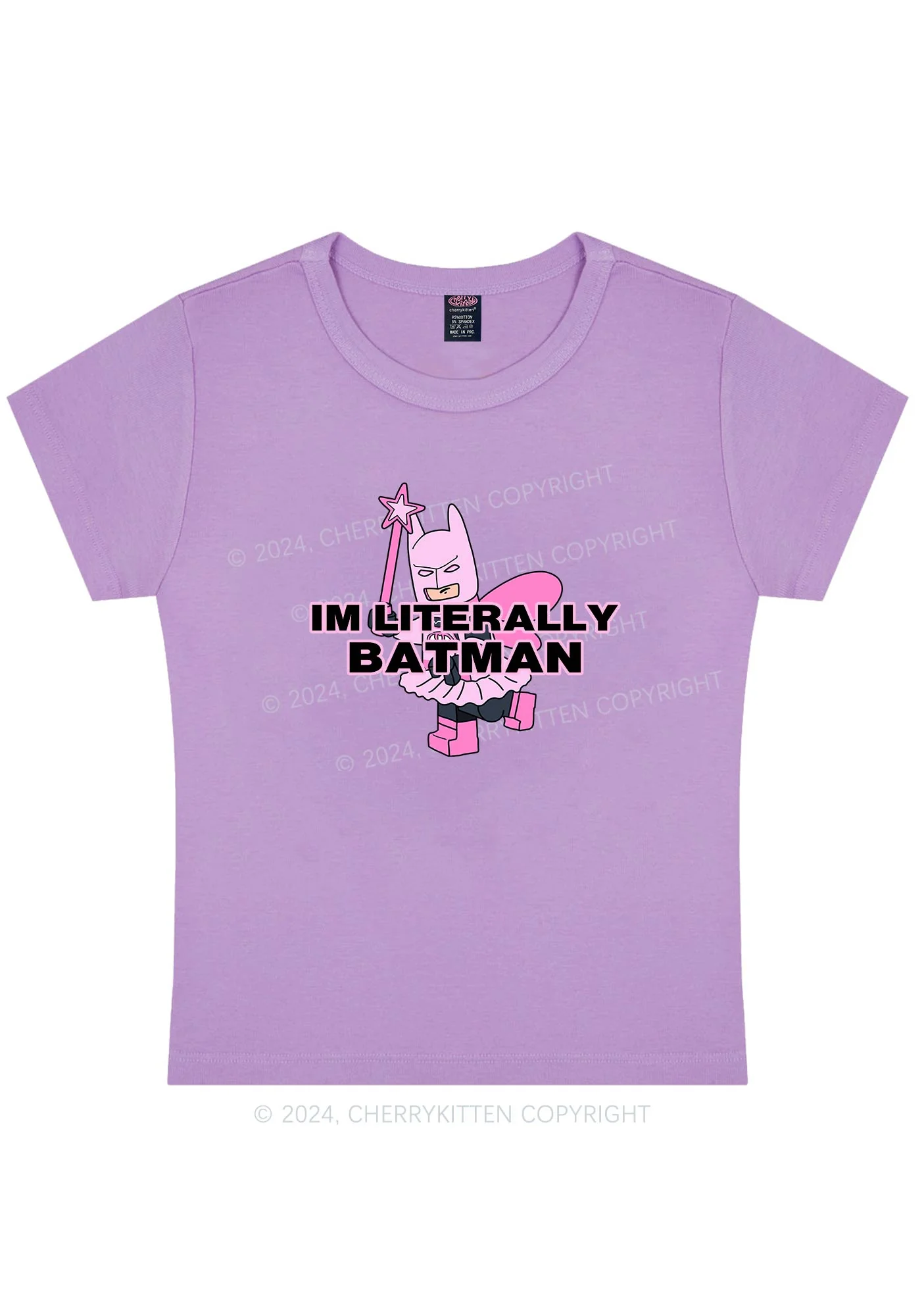 I Am A Batman Y2K Baby Tee Cherrykitten - Image 7