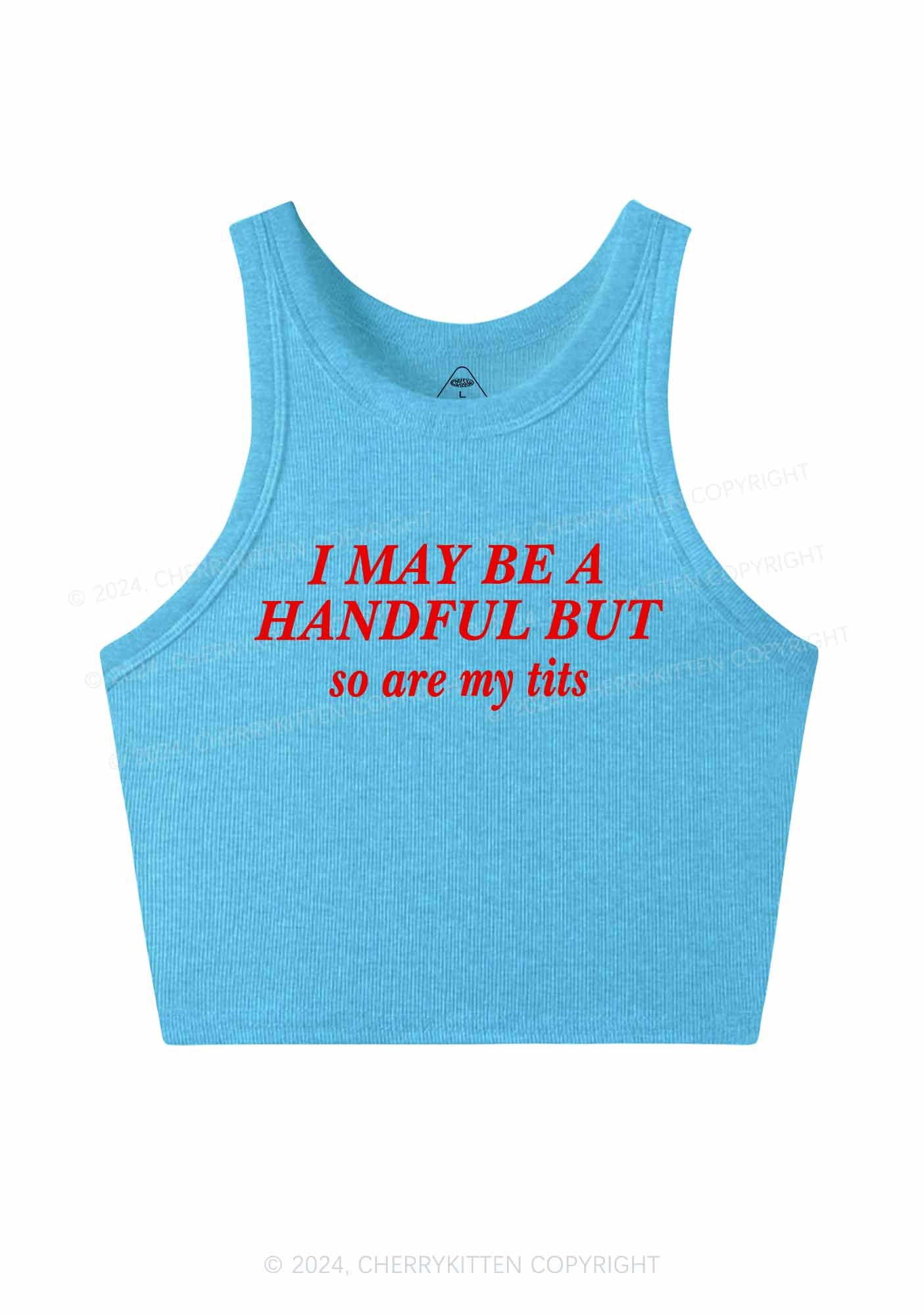 I May Be A Handful Y2K Crop Tank Top Cherrykitten - Image 10