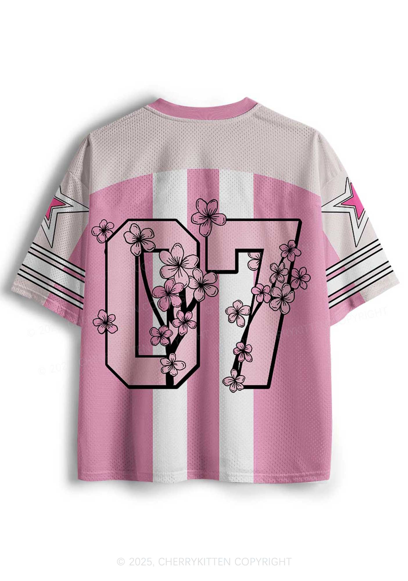 Custom I May Be A Handful Y2K Mesh Jersey Shirts Cherrykitten - Image 3