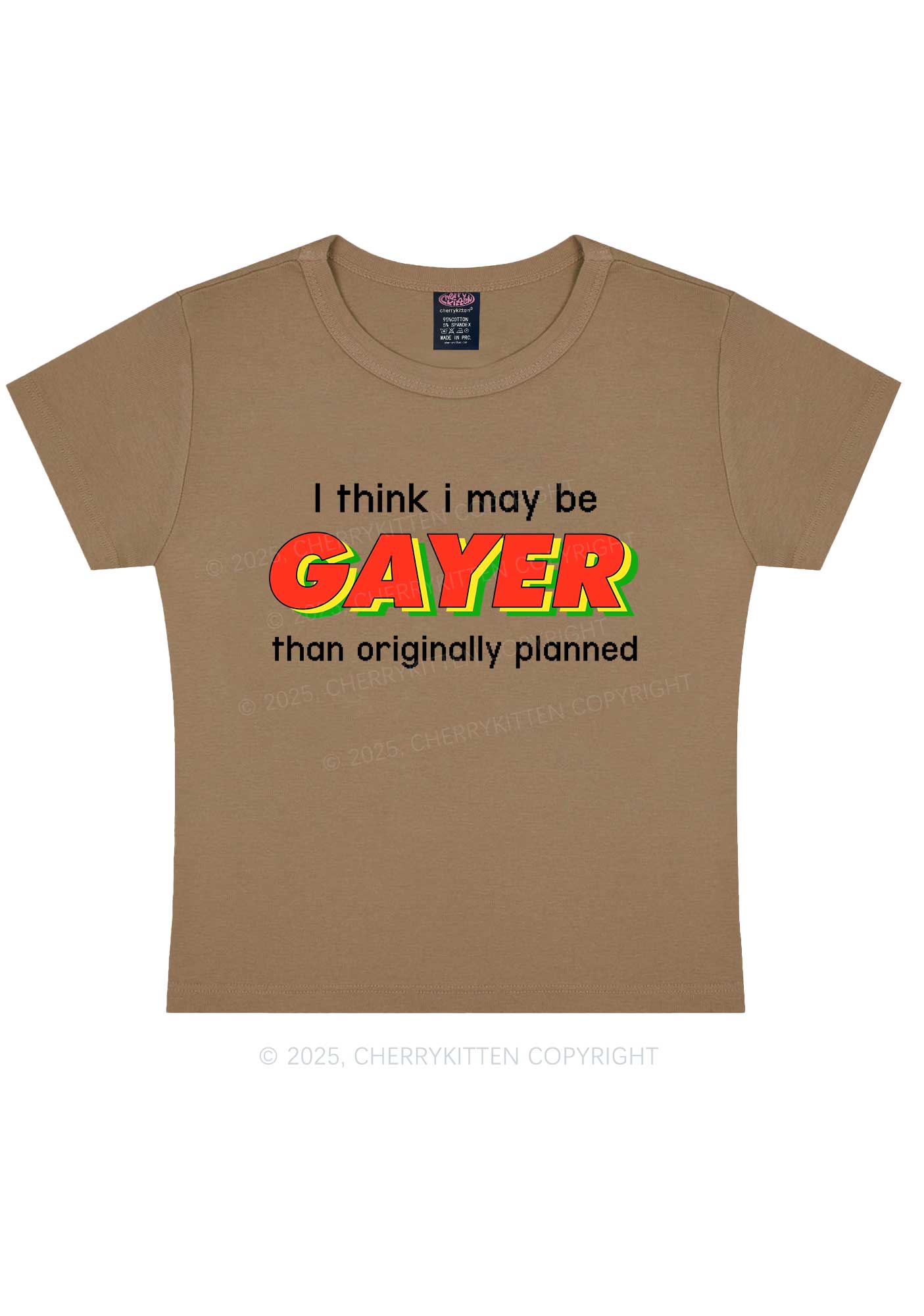 I May Be Gayer Pride Y2K Baby Tee Cherrykitten - Image 10