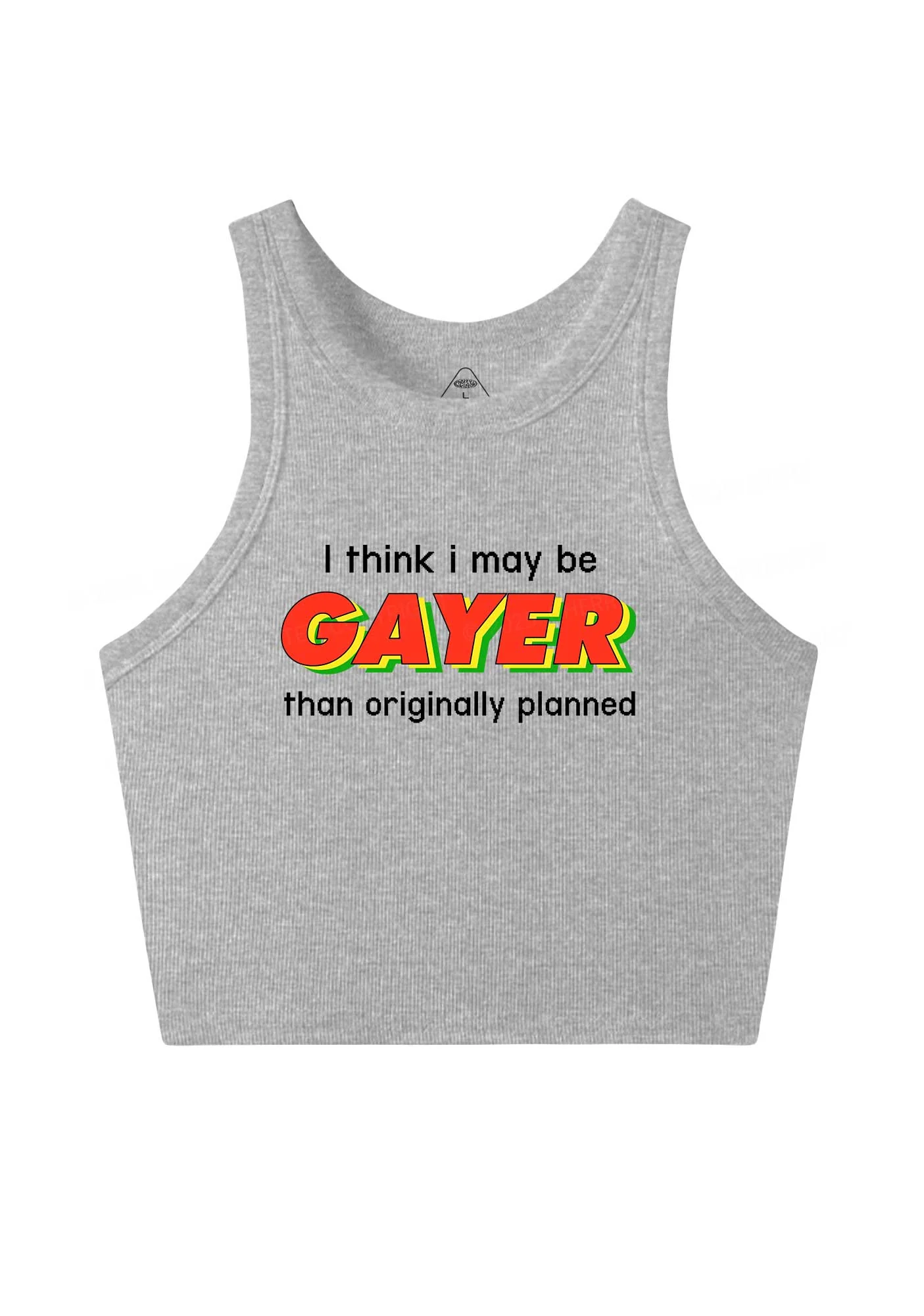 I May Be Gayer Pride Y2K Crop Tank Top Cherrykitten - Image 5