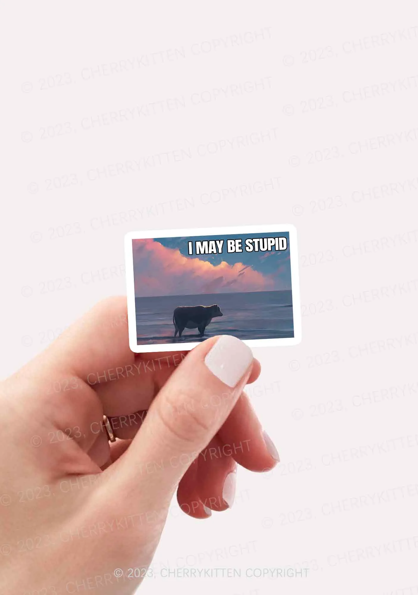 I May Be Stupid Meme 1Pc Y2K Sticker Cherrykitten - Image 2