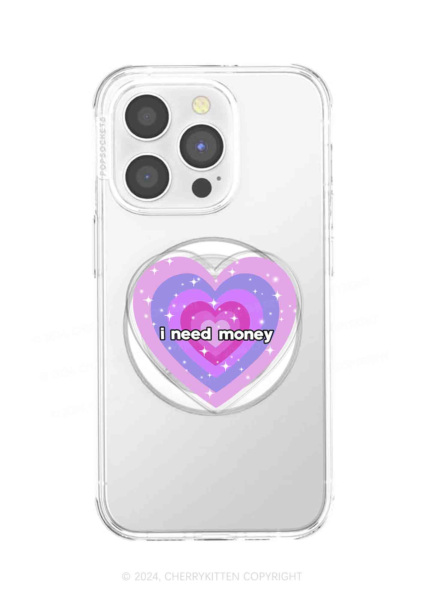 I Need Money Y2K Magnetic Phone Grip Holder Cherrykitten - Image 2
