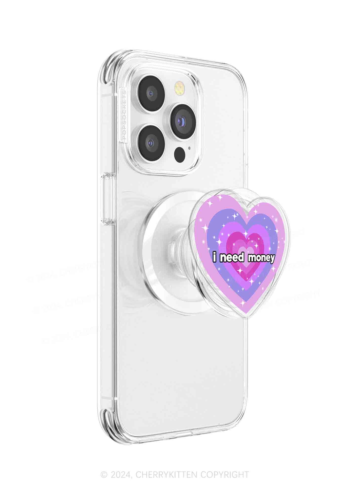 I Need Money Y2K Magnetic Phone Grip Holder Cherrykitten - Image 3