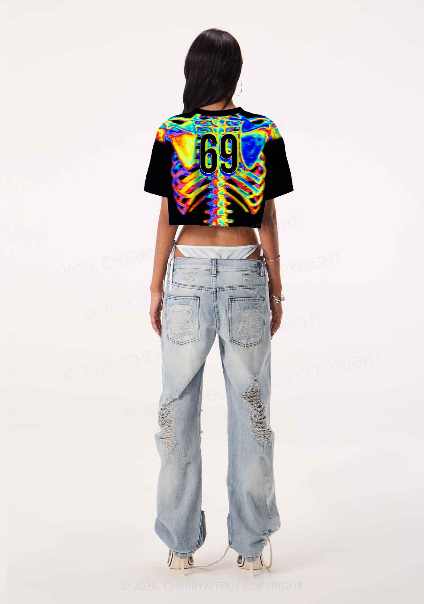 I Prefer The DJ Y2K Crop Sport Jersey Shirts Cherrykitten - Image 3