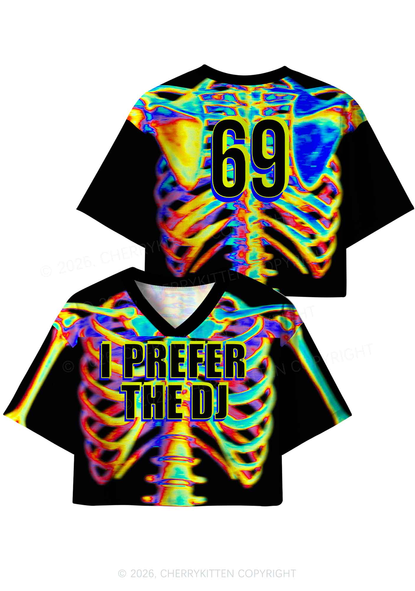 I Prefer The DJ Y2K Crop Sport Jersey Shirts Cherrykitten - Image 5