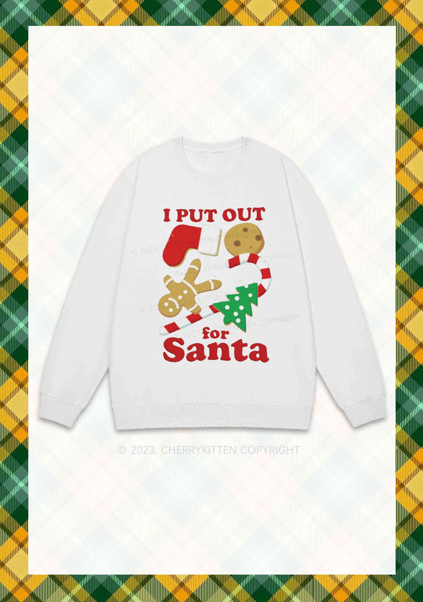 I Put Out For Santa Christmas Y2K Sweatshirt Cherrykitten - Image 3