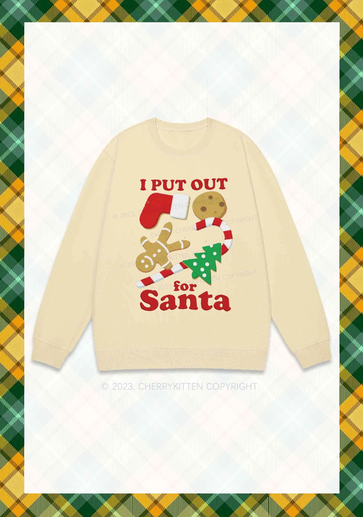 I Put Out For Santa Christmas Y2K Sweatshirt Cherrykitten - Image 4