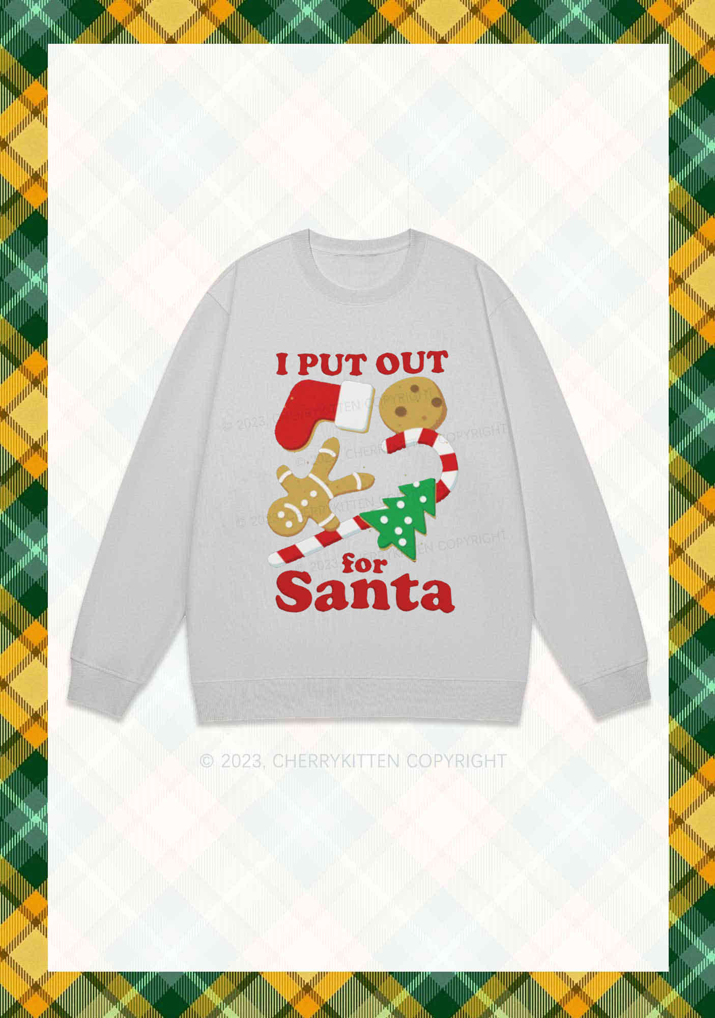 I Put Out For Santa Christmas Y2K Sweatshirt Cherrykitten - Image 5