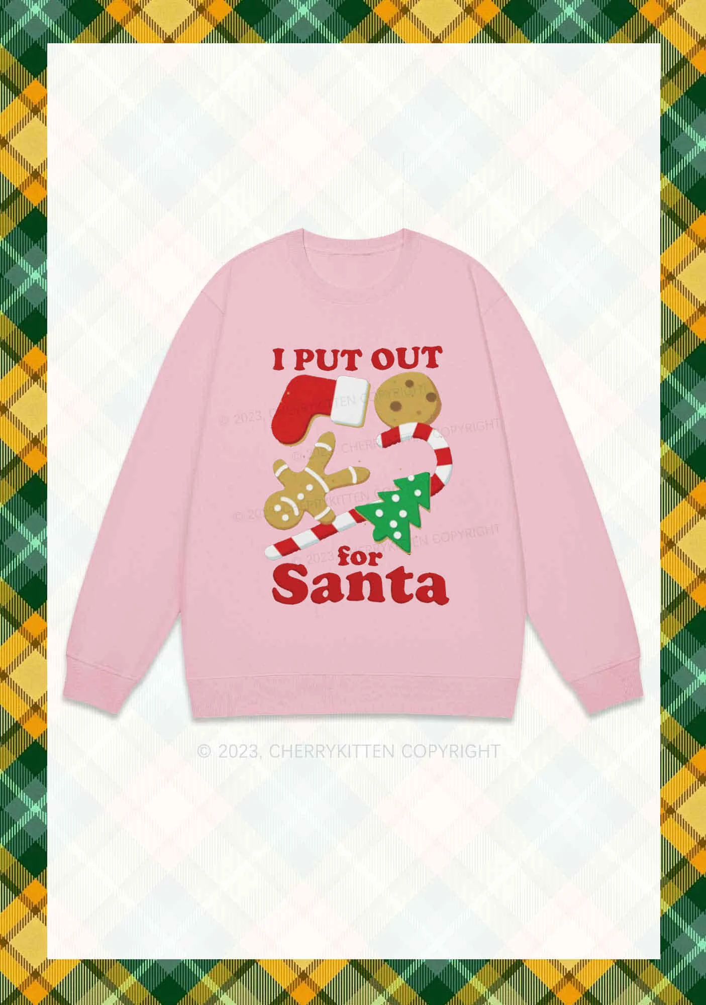 I Put Out For Santa Christmas Y2K Sweatshirt Cherrykitten - Image 6