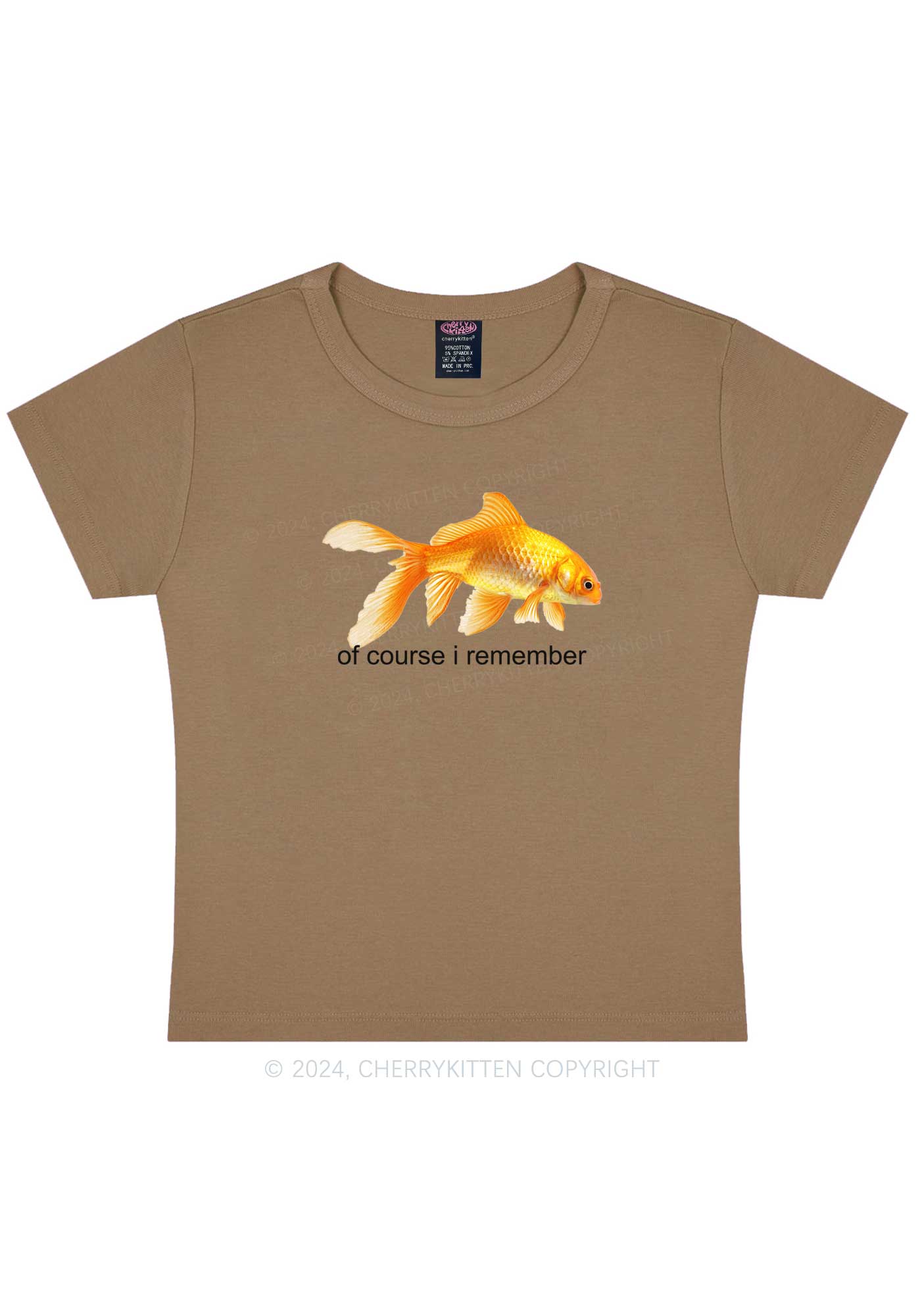 I Remember Goldfish Y2K Baby Tee Cherrykitten - Image 3