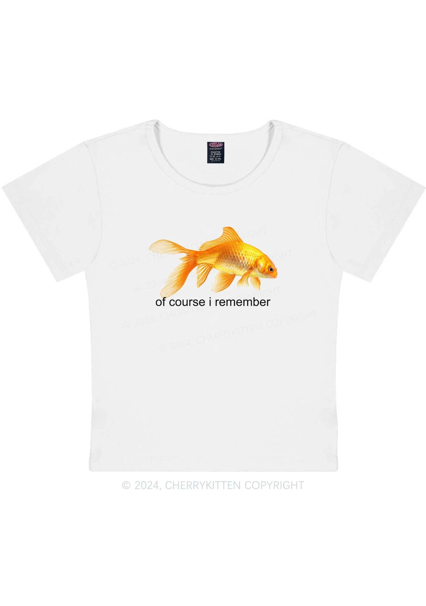 I Remember Goldfish Y2K Baby Tee Cherrykitten - Image 5