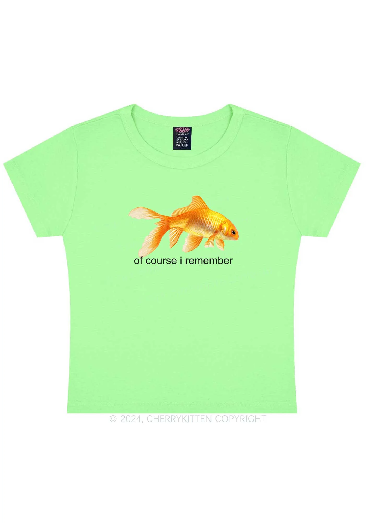 I Remember Goldfish Y2K Baby Tee Cherrykitten - Image 9