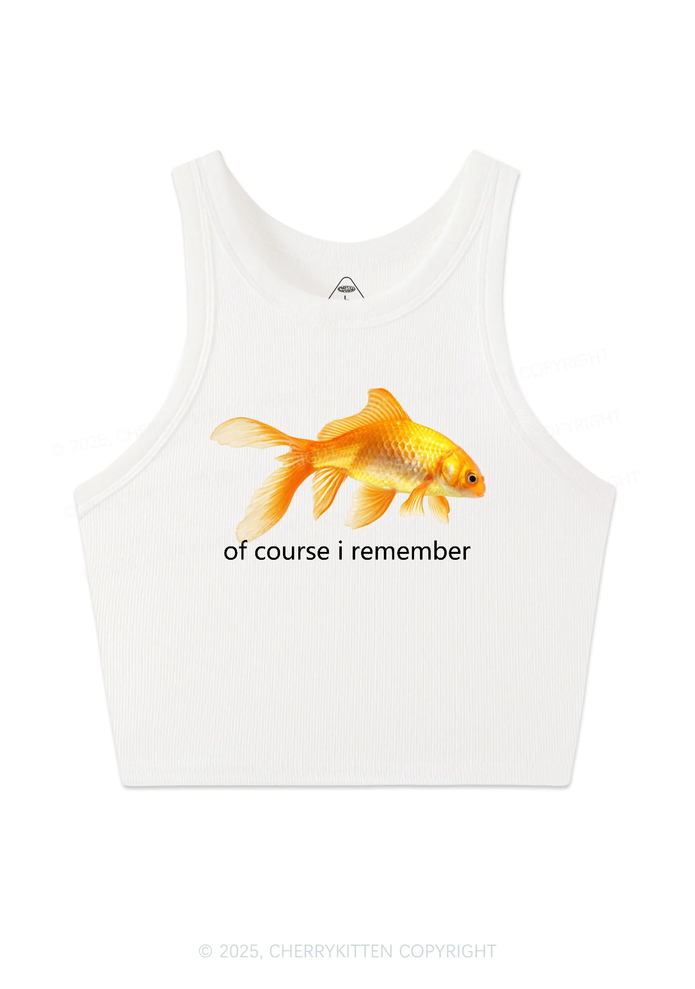 I Remember Goldfish Y2K Crop Tank Top Cherrykitten - Image 3