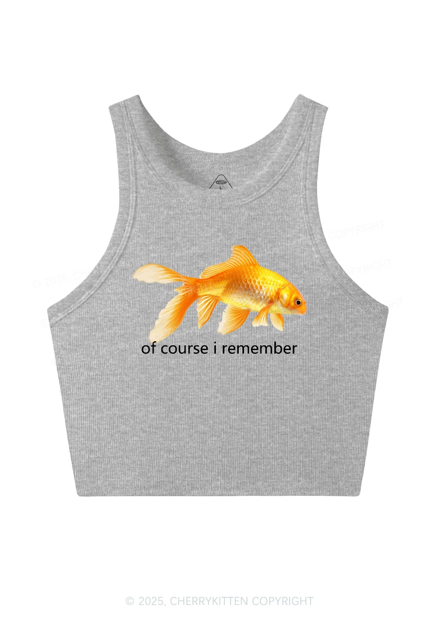 I Remember Goldfish Y2K Crop Tank Top Cherrykitten - Image 4