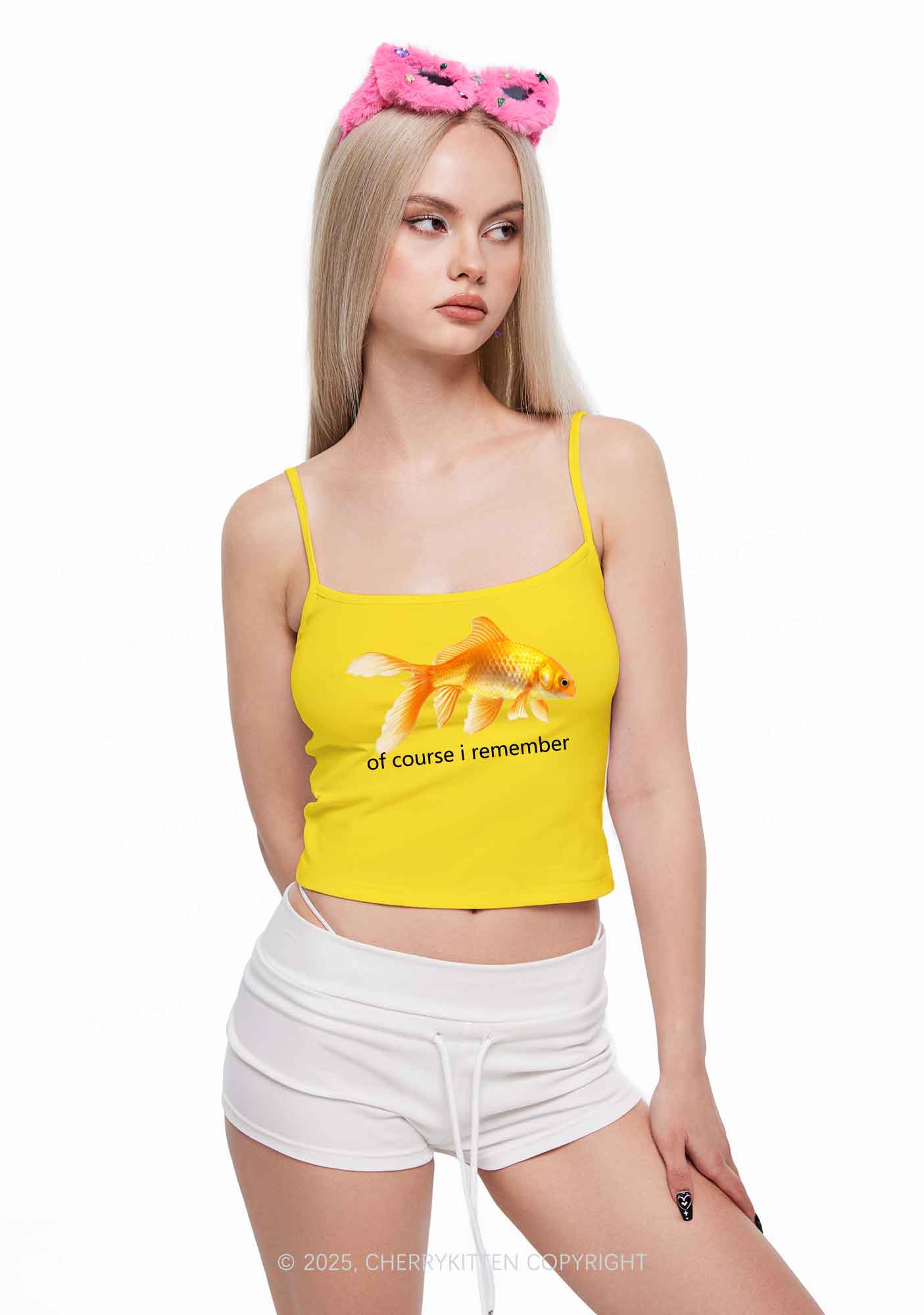 I Remember Goldfish Y2K Spaghetti Strap Cami Cherrykitten - Image 2